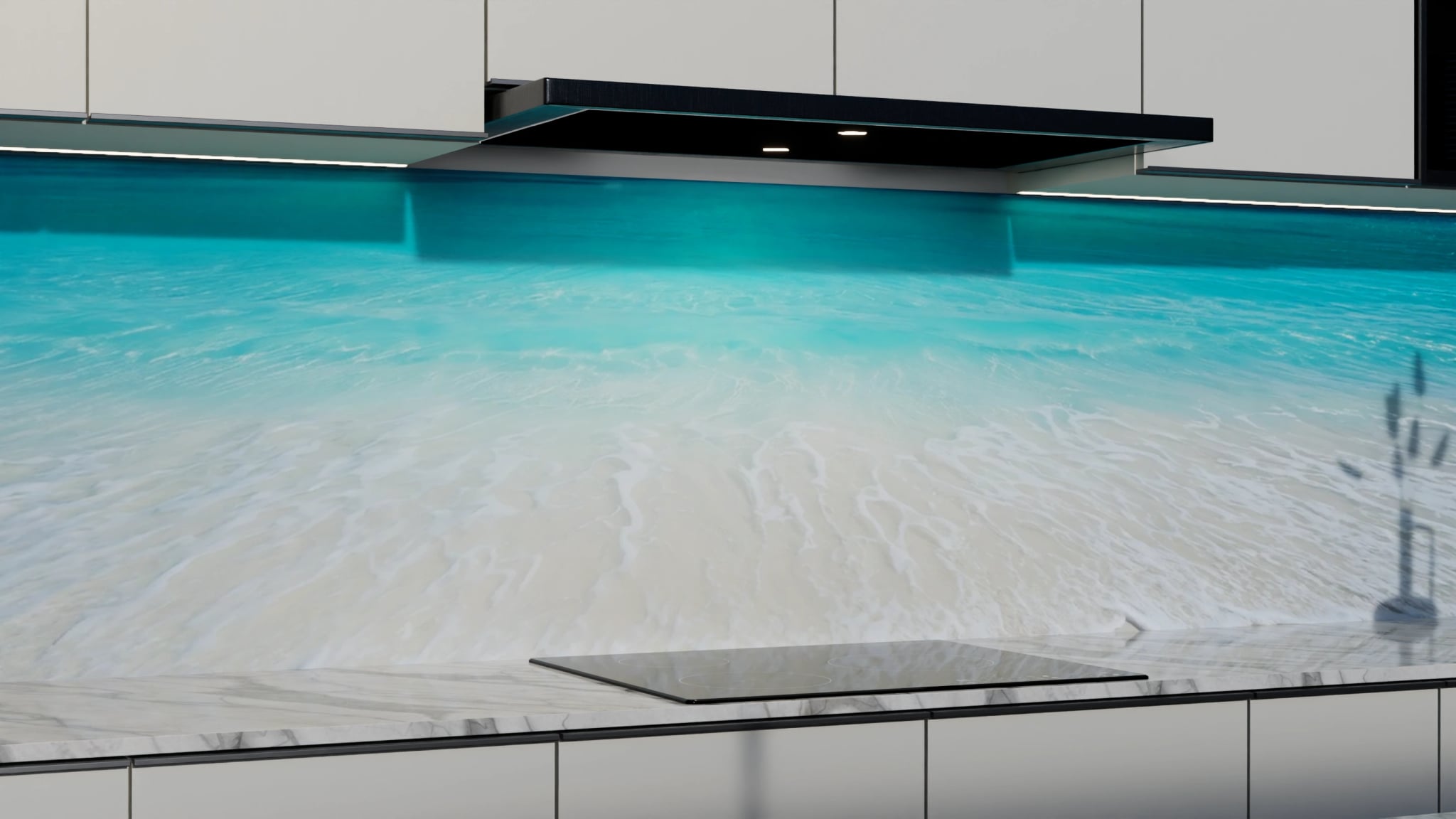 Küchenrückwand - Traumstrand Türkis Horizont – Bild 3