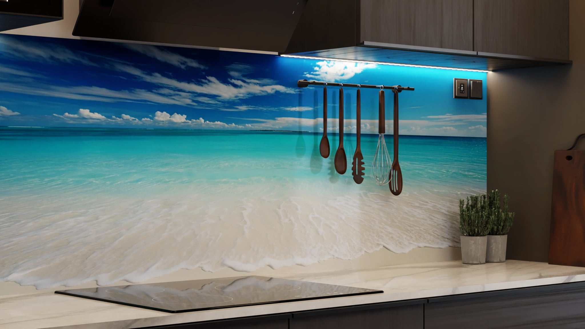 Küchenrückwand - Traumstrand Türkis Horizont – Bild 7