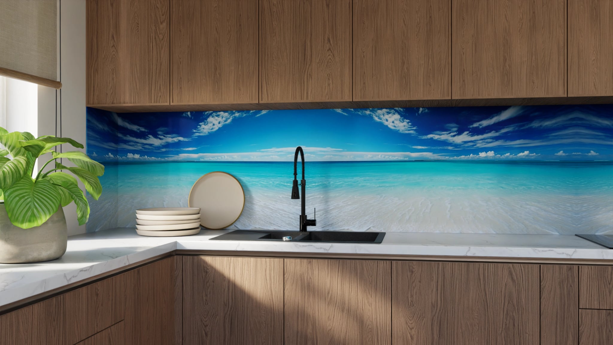 Küchenrückwand - Traumstrand Türkis Horizont – Bild 9