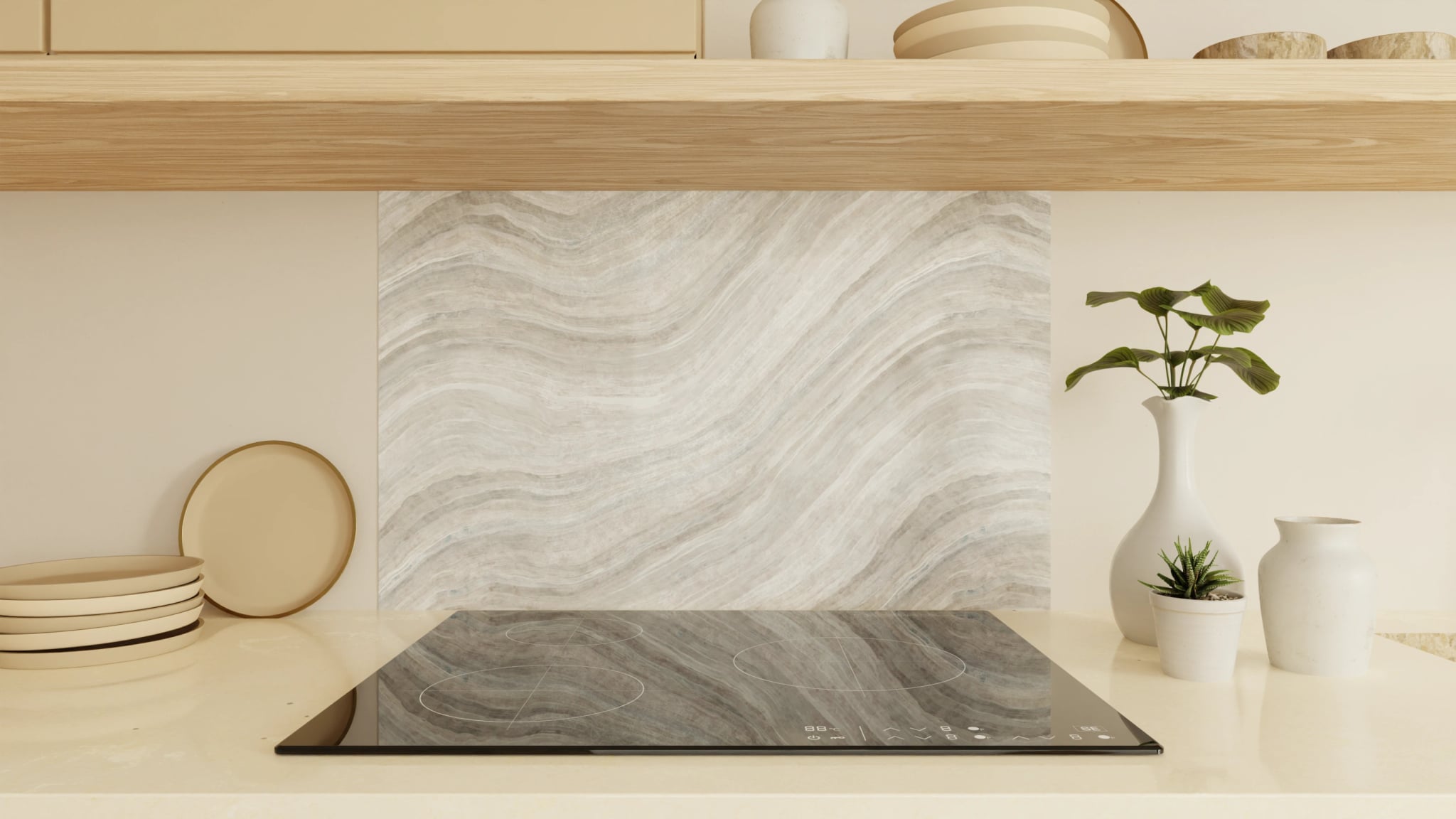 Spritzschutz - Onyx Weiß-Grau – Bild 1