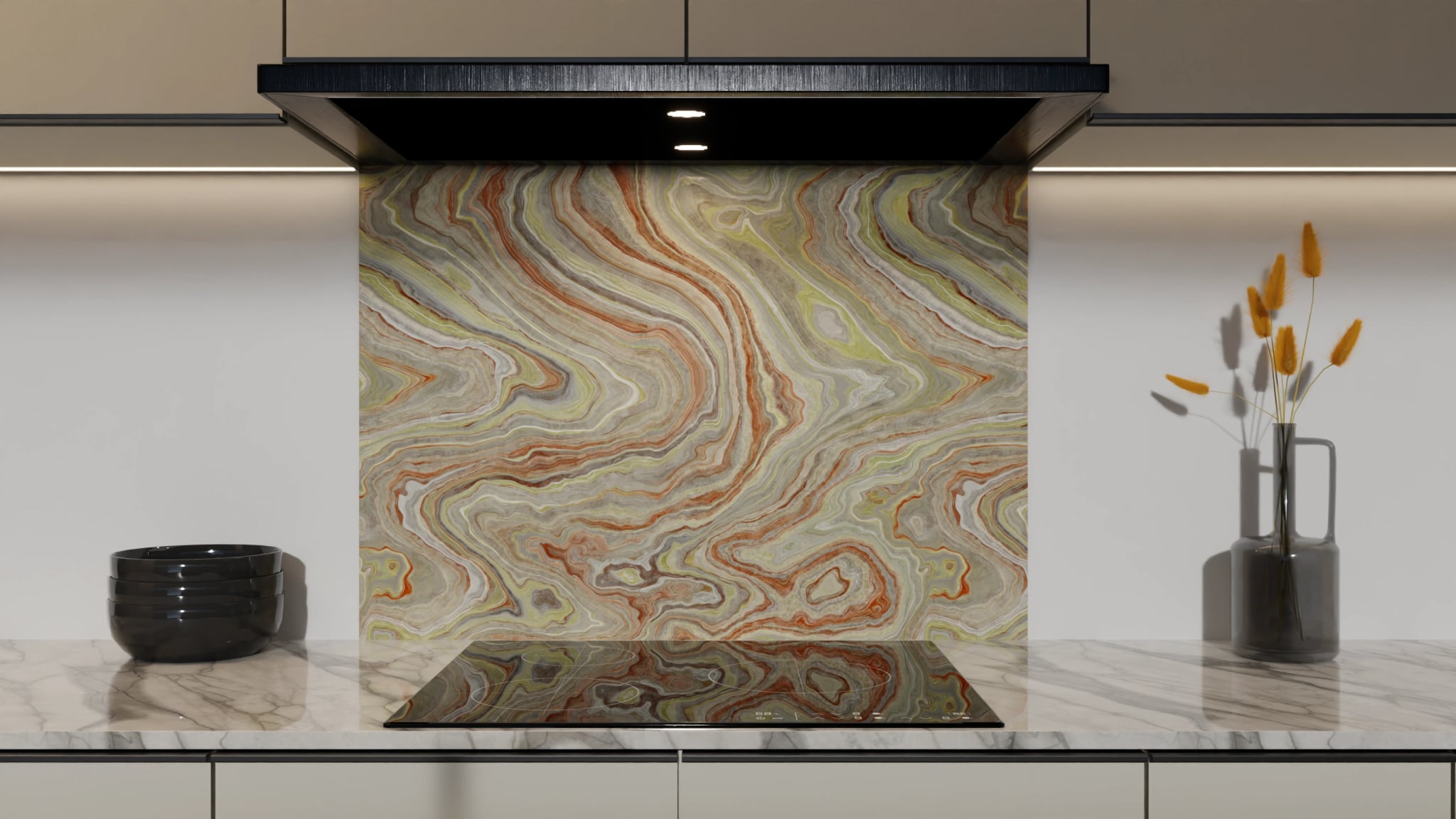 Spritzschutz - Onyx Terrakotta-Oliv – Bild 5