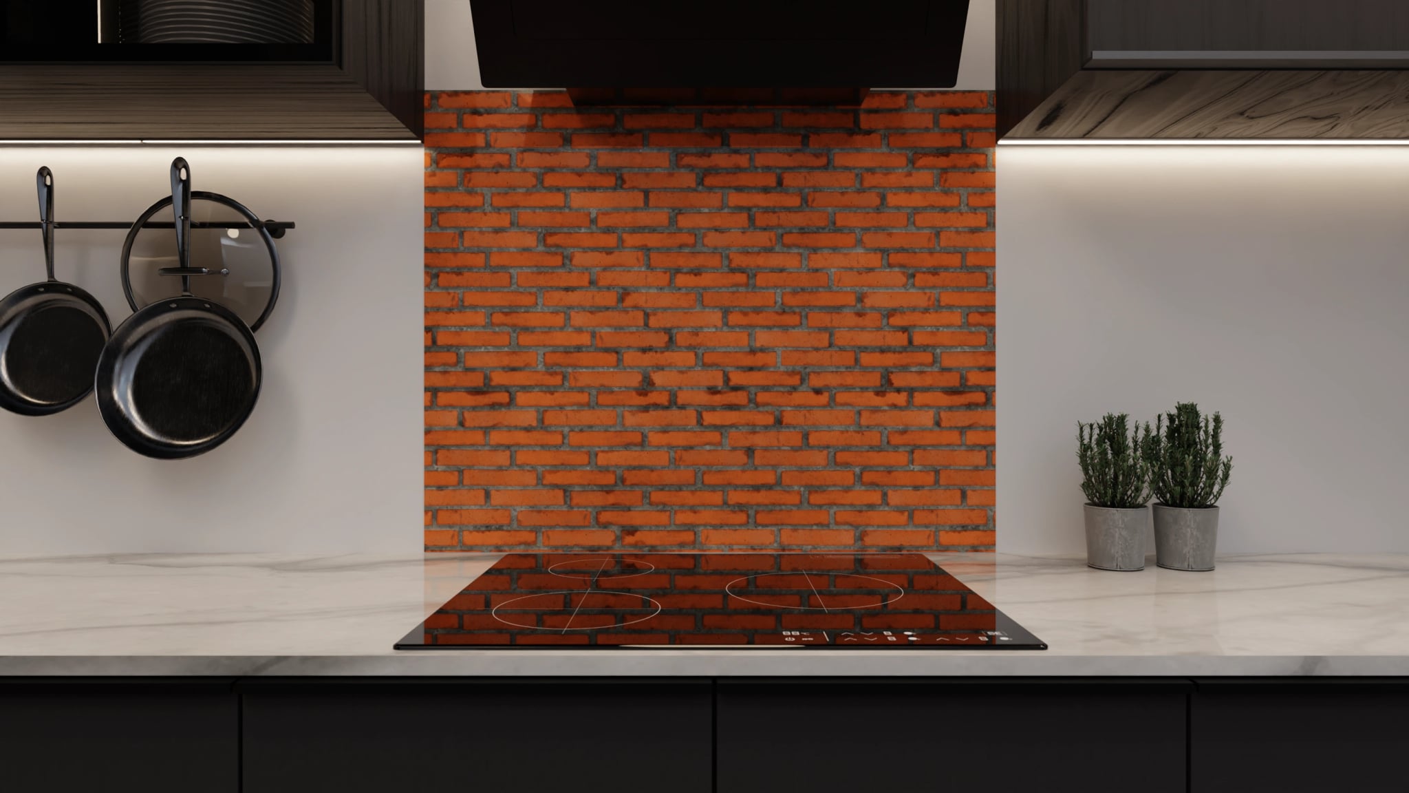 Spritzschutz - Backstein Orange Modern – Bild 3