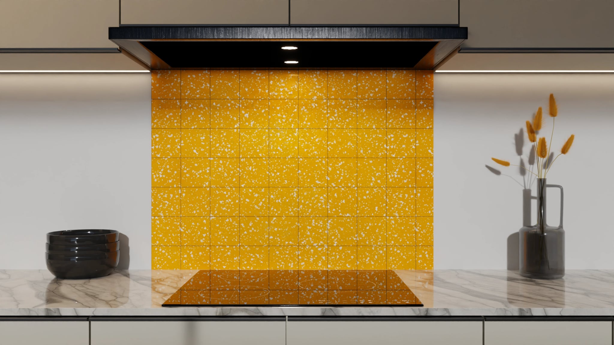 Spritzschutz - Terrazzo Orange-Sprenkel – Bild 5