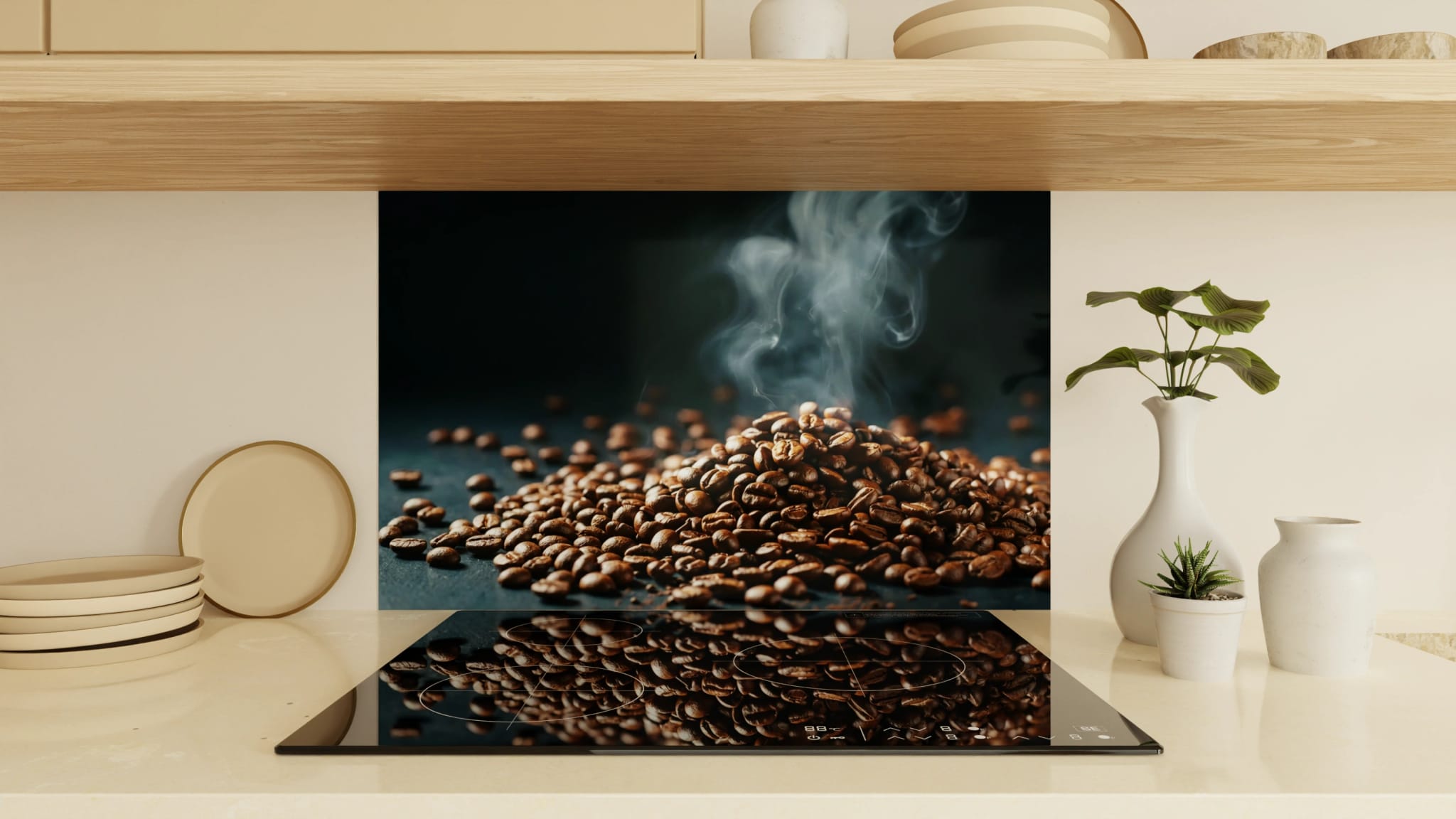 Spritzschutz - Kaffeebohnen Rauch Dunkel