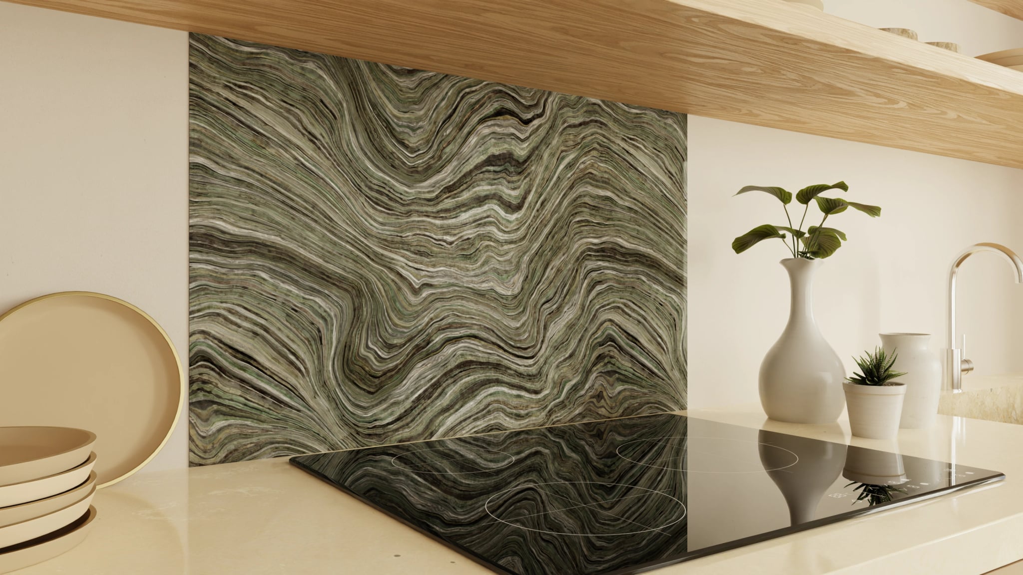 Spritzschutz - Onyx Grau-Olivgrün – Bild 2