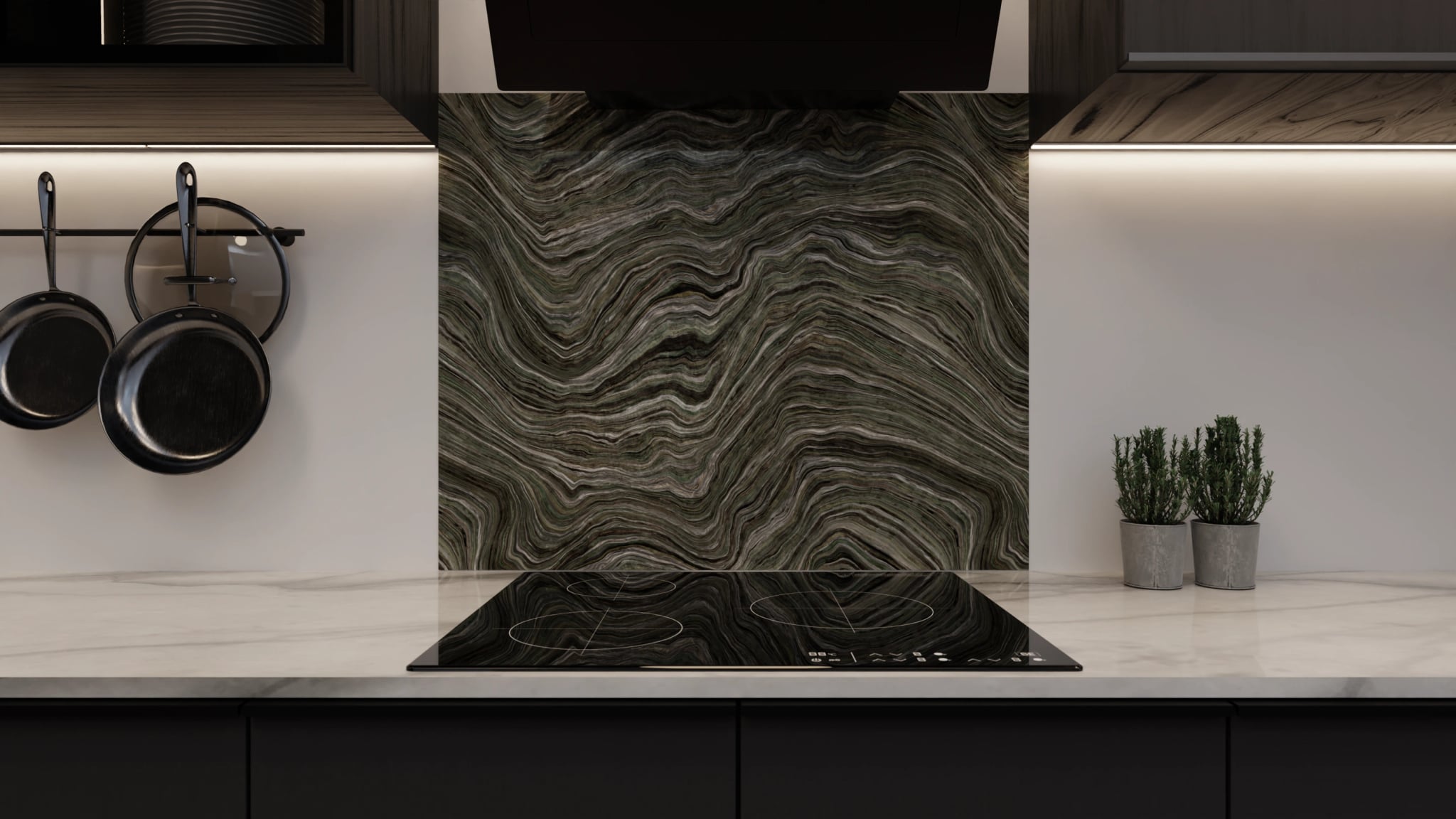 Spritzschutz - Onyx Grau-Olivgrün – Bild 3