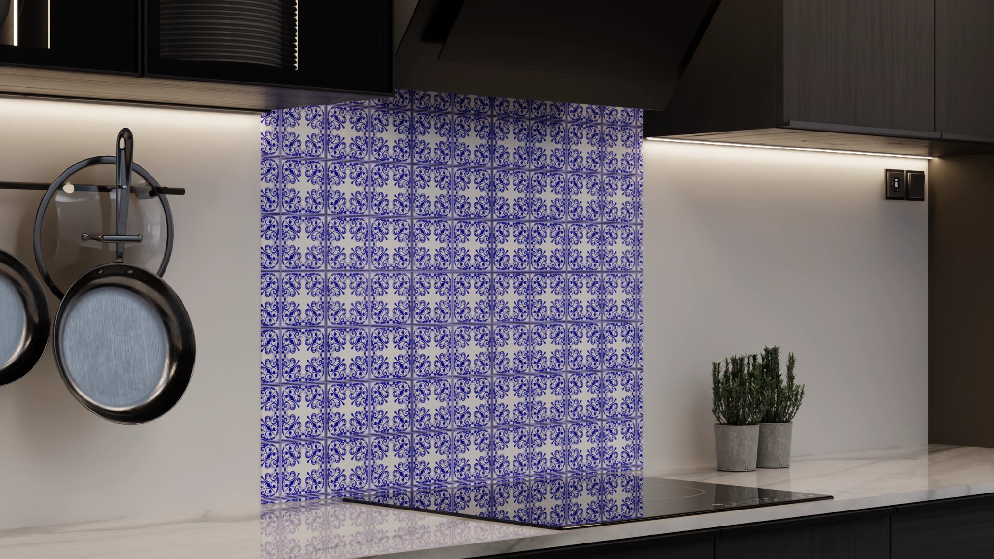 Spritzschutz - Azulejo Kobalt Klein – Bild 4