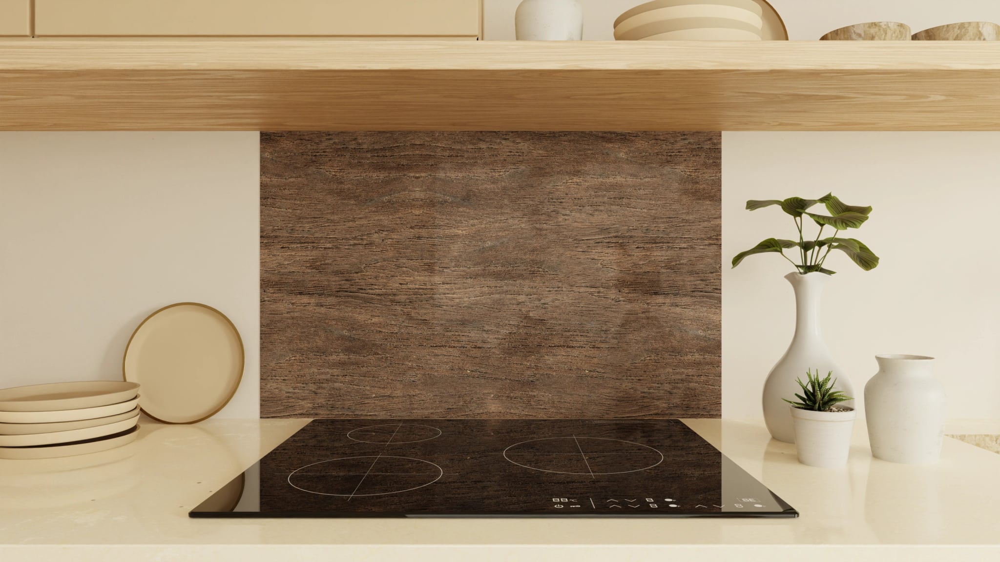 Spritzschutz - Holz Dunkelgrau – Bild 1