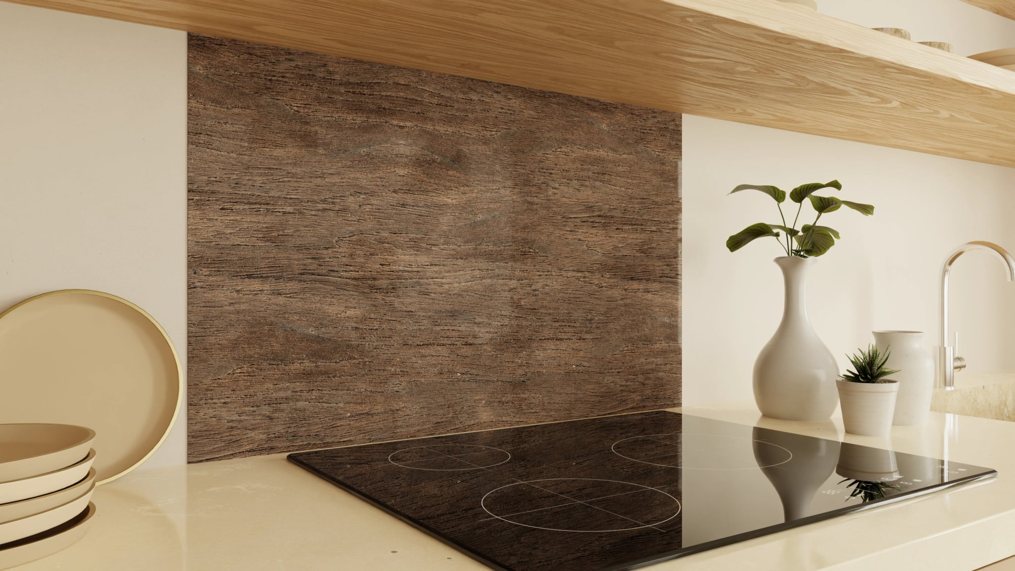 Spritzschutz - Holz Dunkelgrau – Bild 2