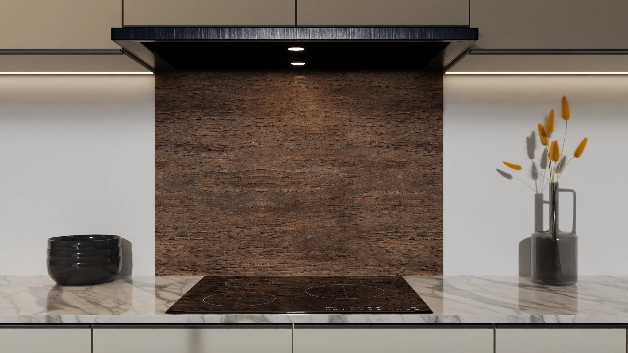 Spritzschutz - Holz Dunkelgrau – Bild 5