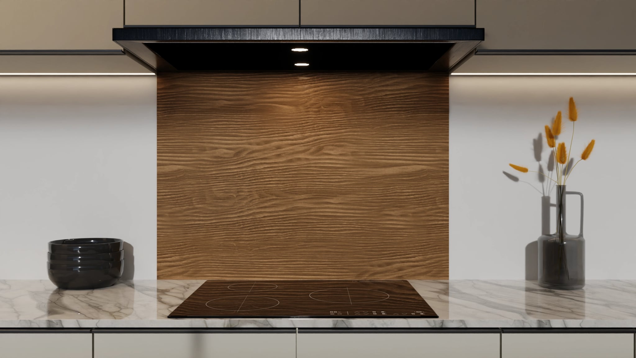 Spritzschutz - Holz Kiefer Braun – Bild 5