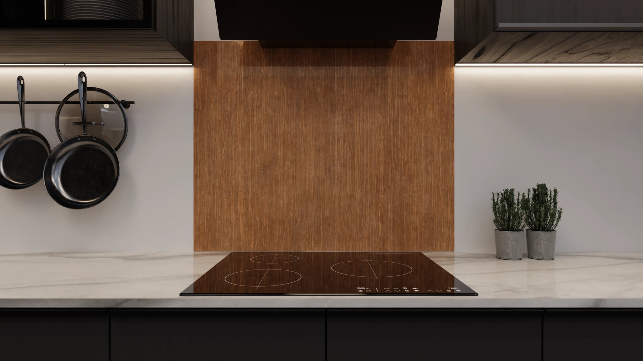 Spritzschutz - Holz Teak Kupfer – Bild 3