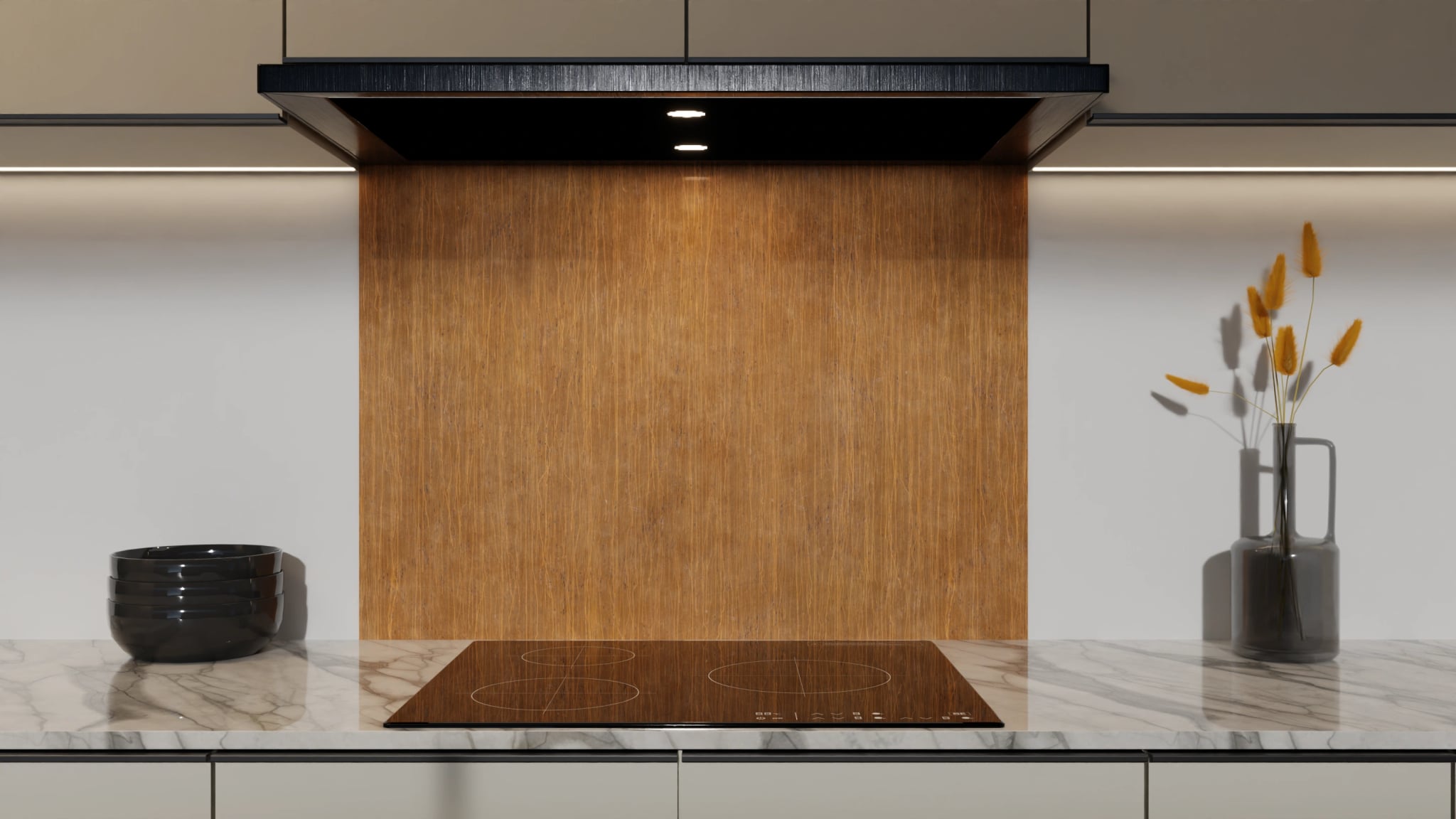 Spritzschutz - Holz Teak Kupfer – Bild 5
