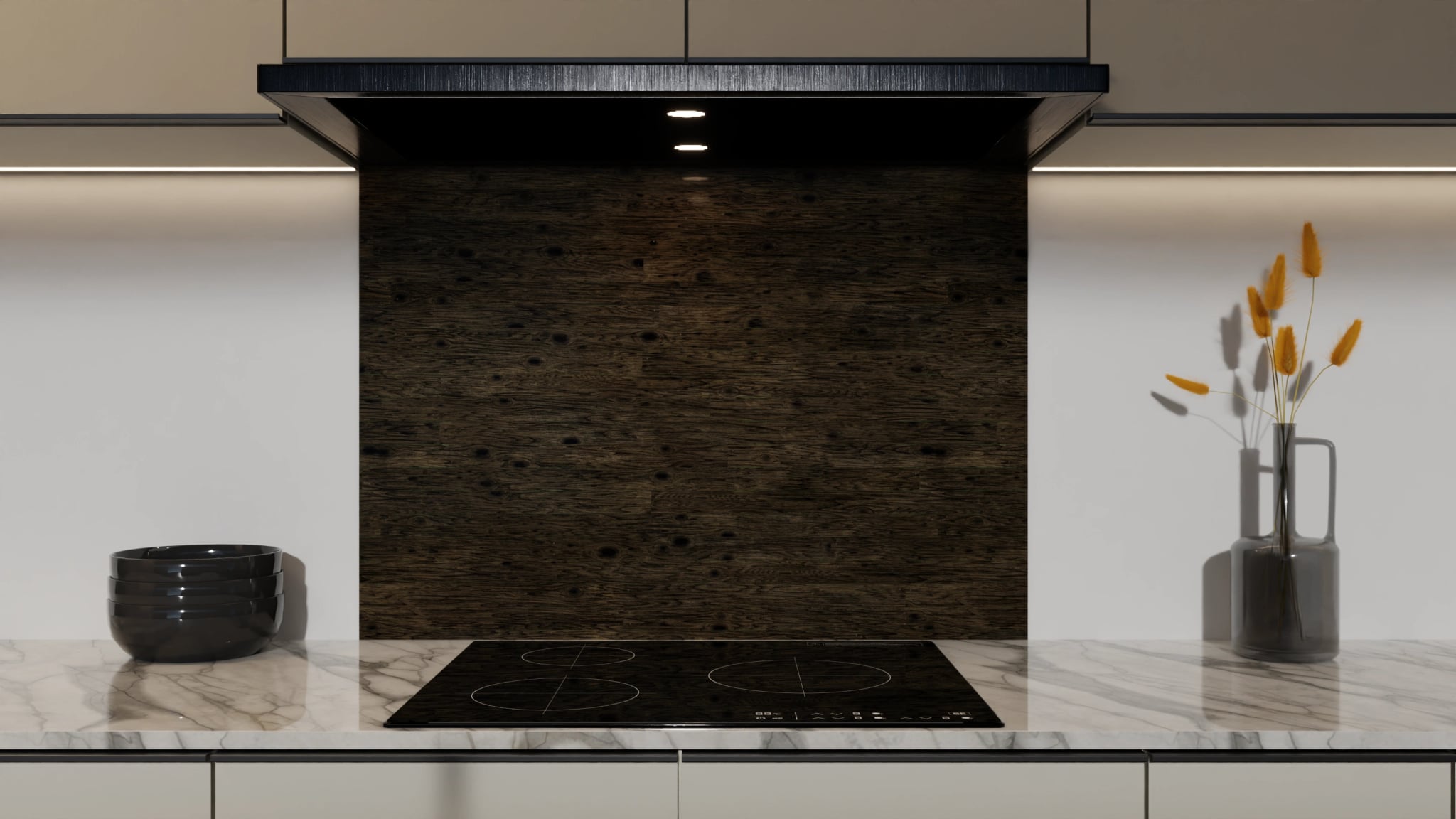 Spritzschutz - Holz Planken Dunkel – Bild 5