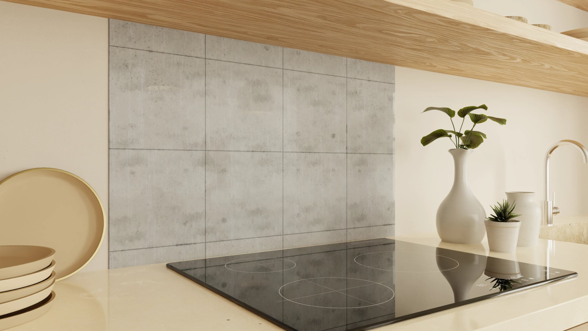 Spritzschutz - Beton Platten Hell – Bild 2