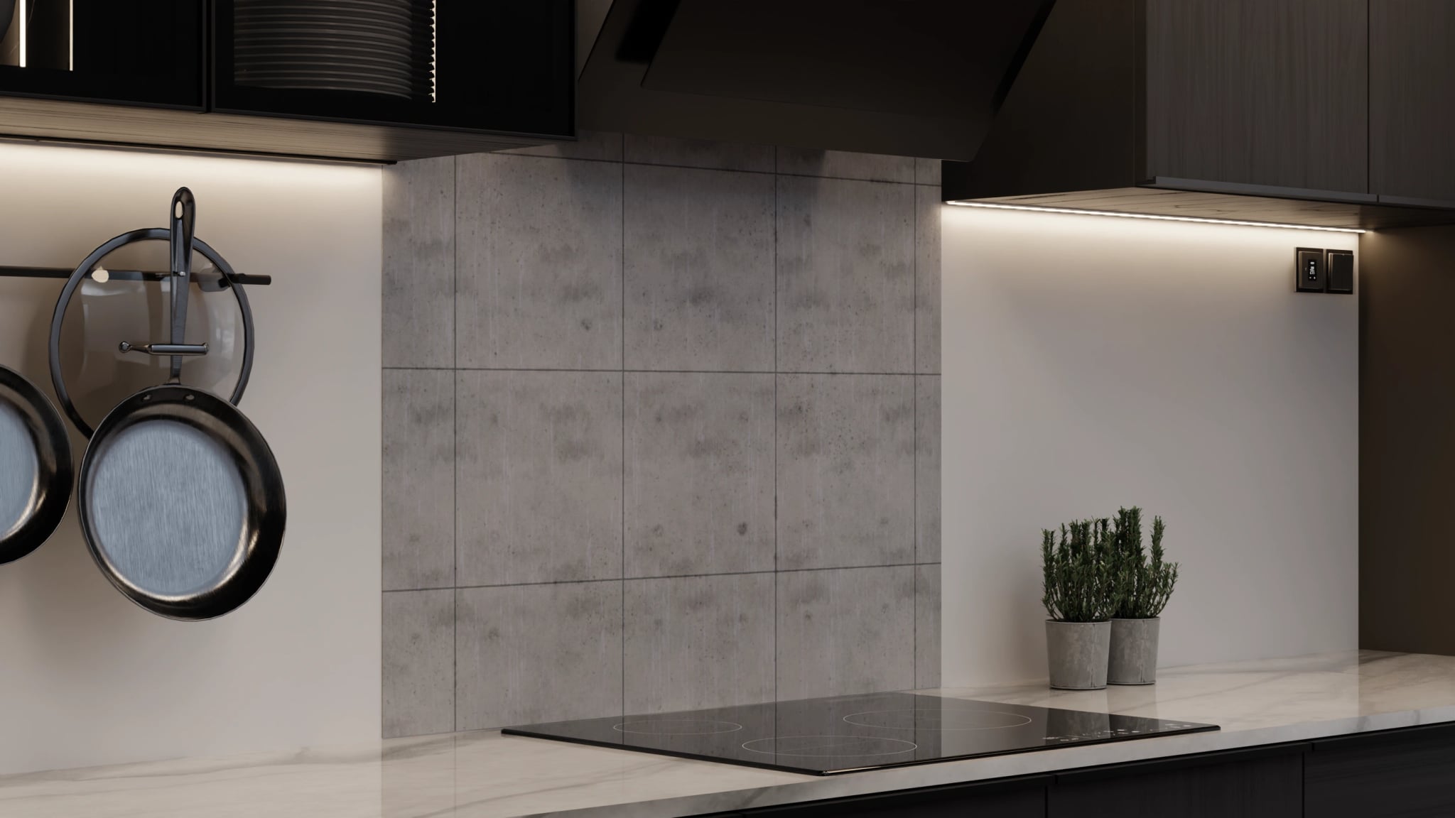 Spritzschutz - Beton Platten Hell – Bild 4