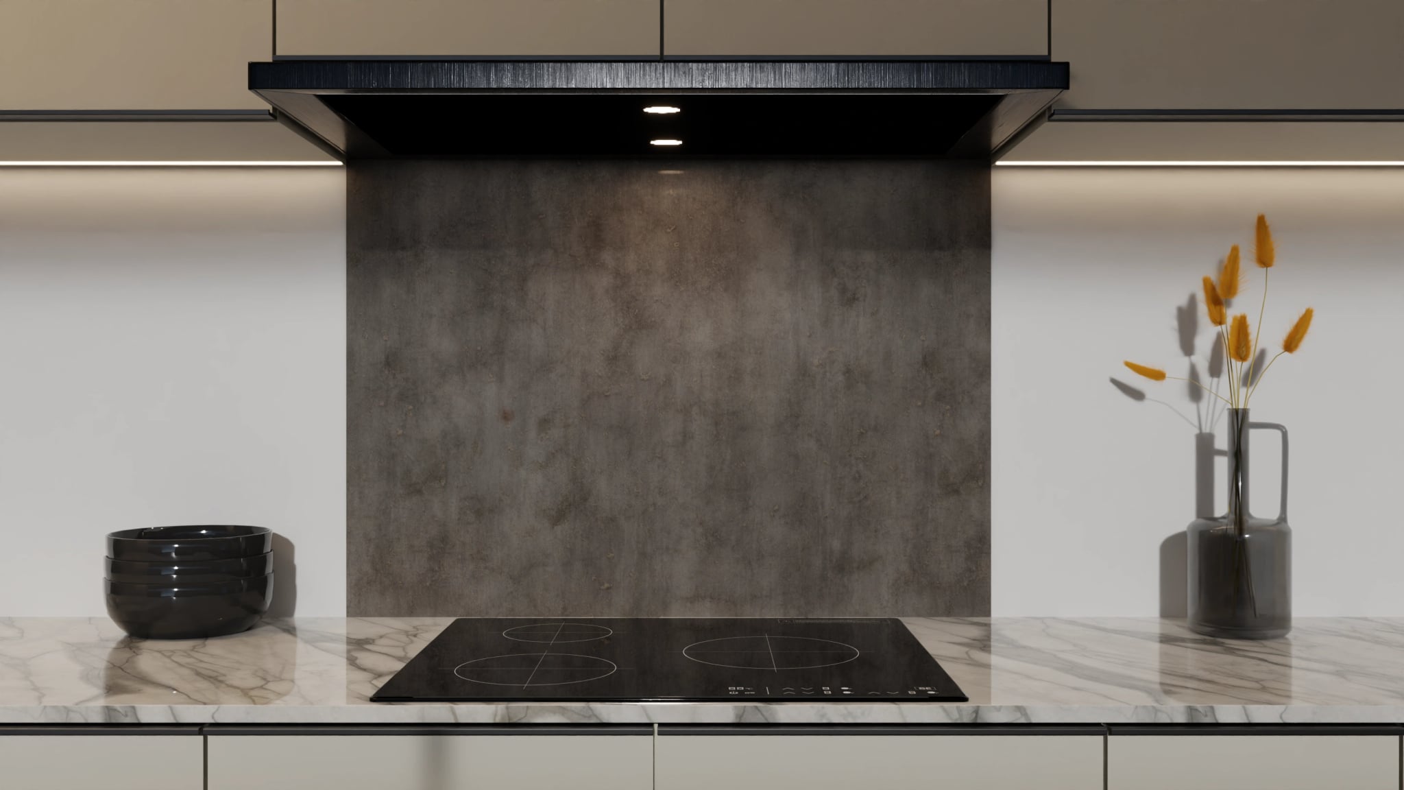 Spritzschutz - Beton Anthrazit Glatt – Bild 5