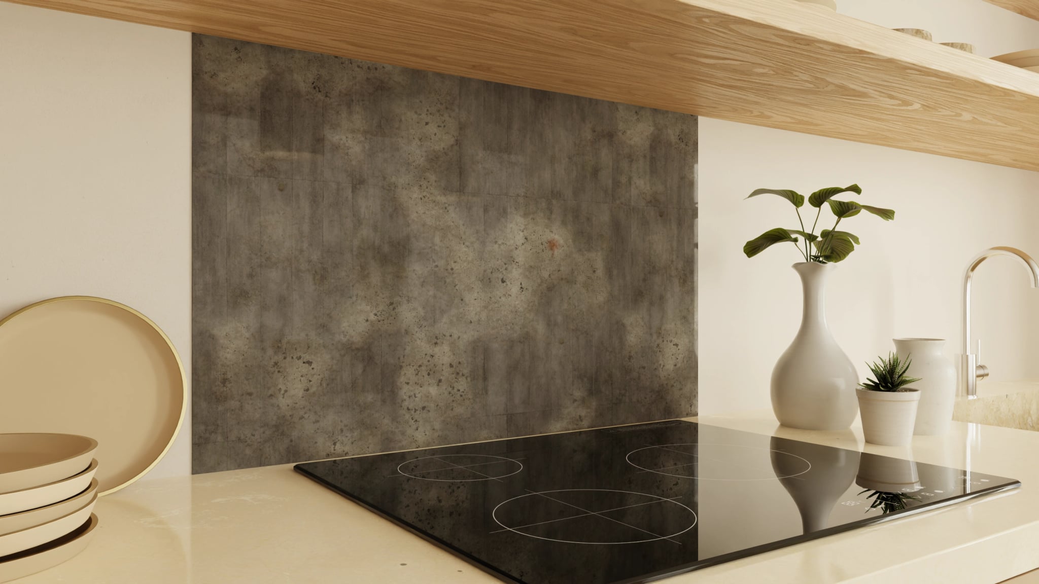 Spritzschutz - Beton Dunkel Anthrazit – Bild 2