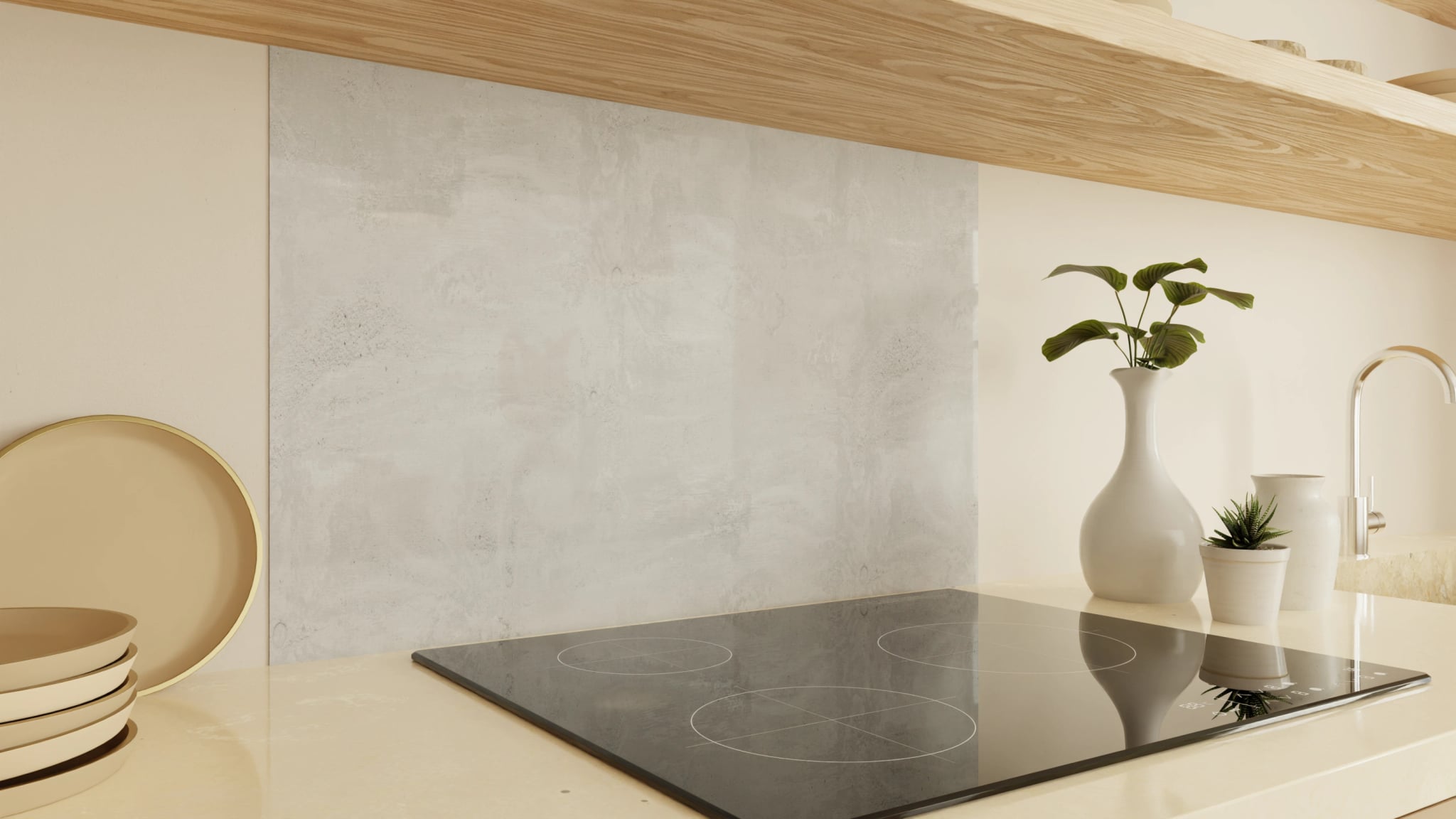 Spritzschutz - Sichtbeton Hellgrau – Bild 2