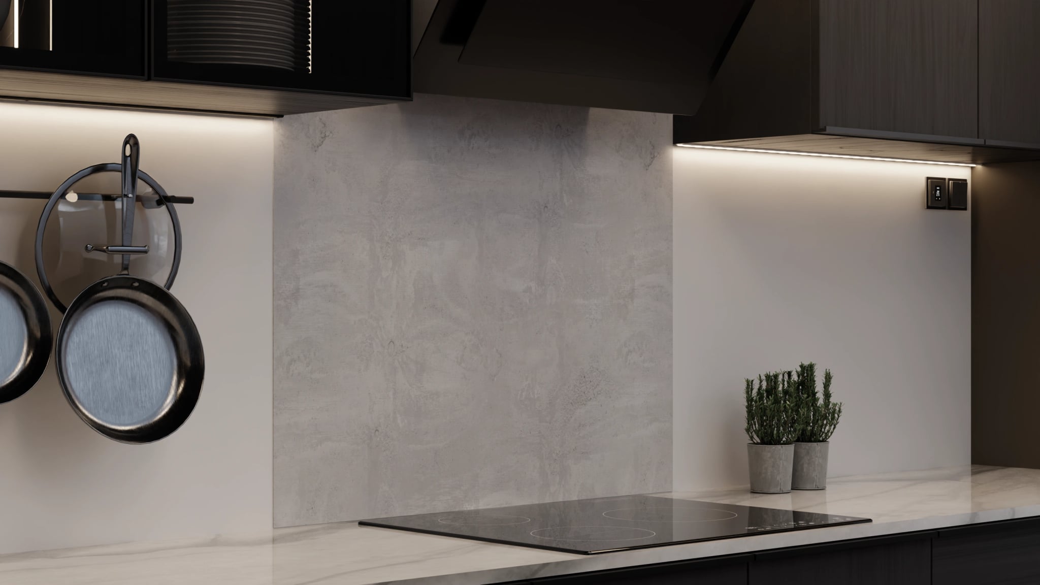 Spritzschutz - Sichtbeton Hellgrau – Bild 4