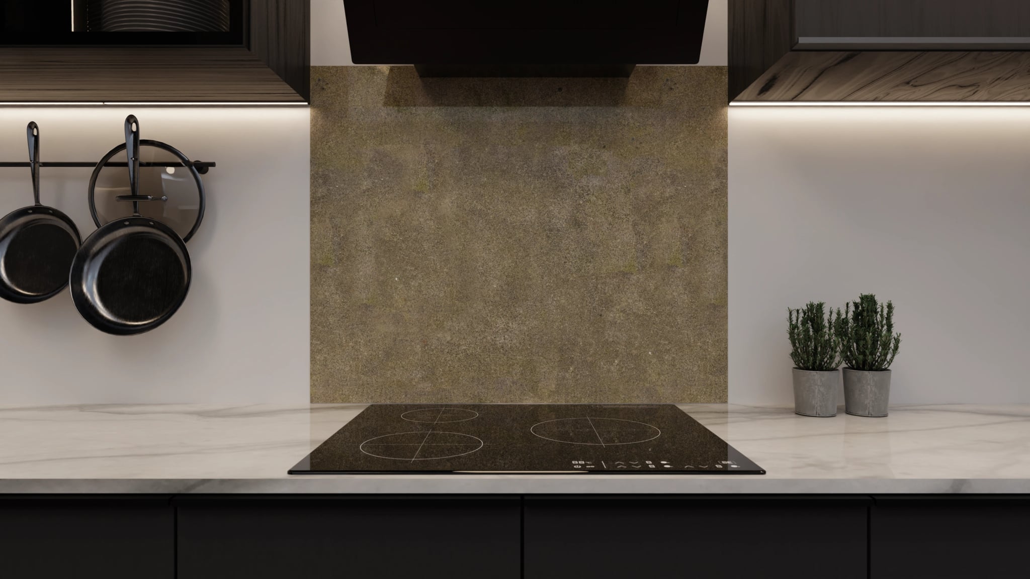 Spritzschutz - Beton Sandgrau – Bild 3