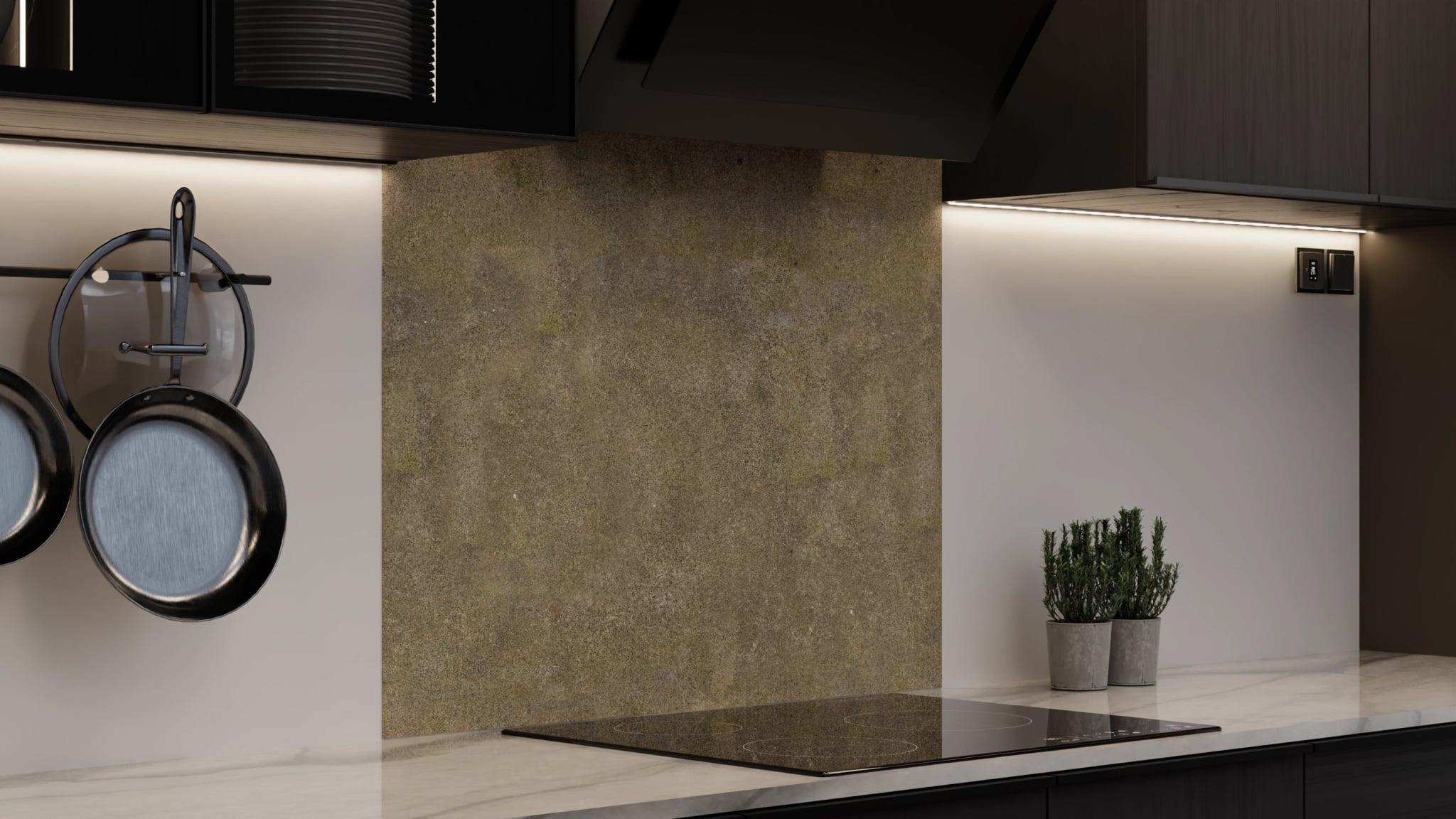 Spritzschutz - Beton Sandgrau – Bild 4