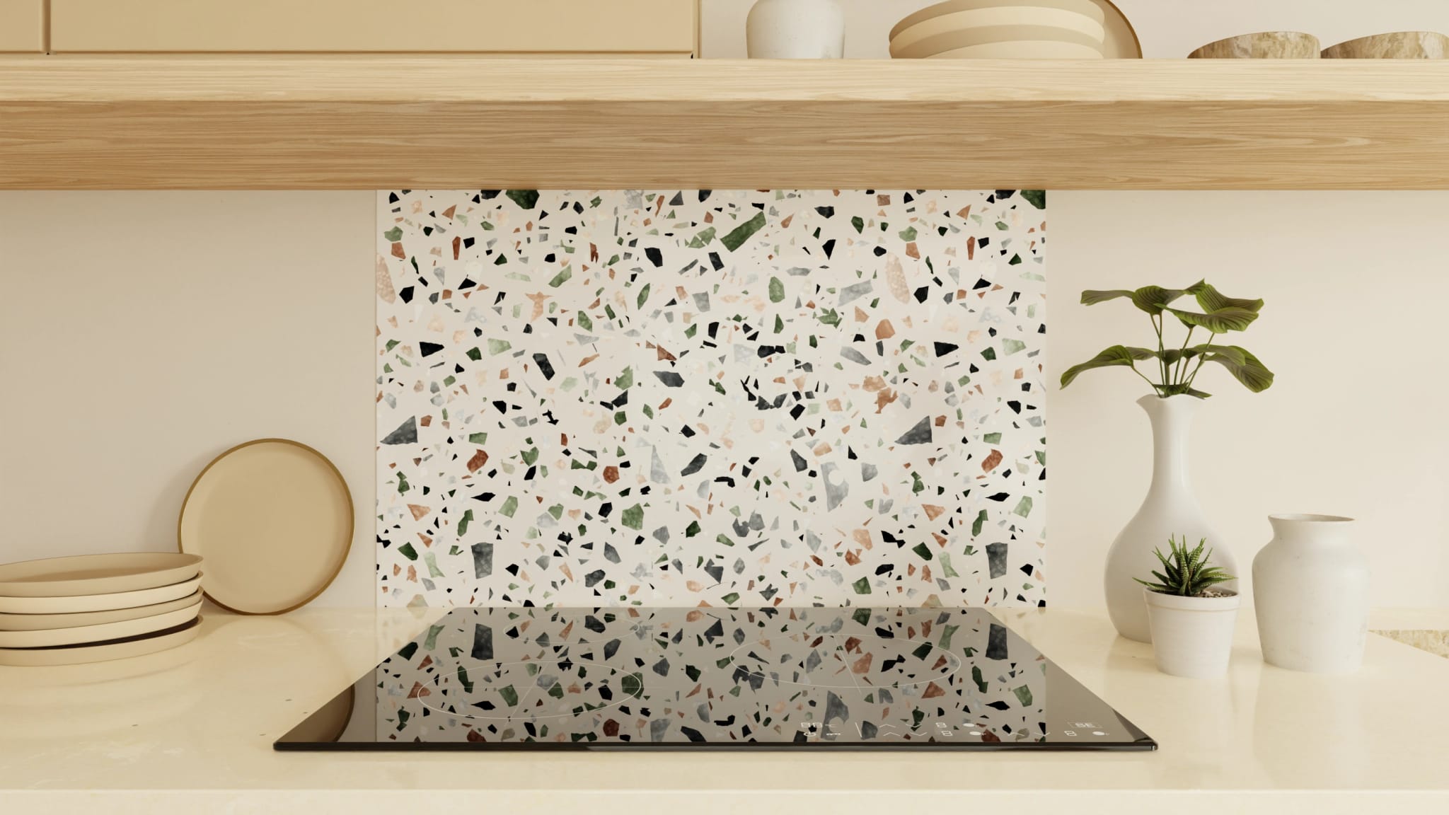 Spritzschutz - Terrazzo Waldgrün