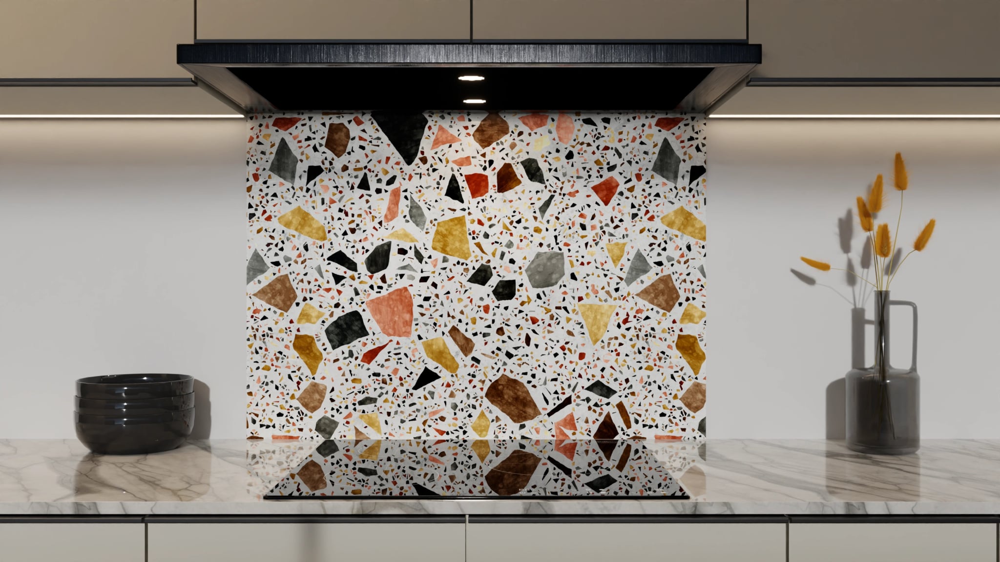 Spritzschutz - Terrazzo Gold-Terrakotta – Bild 5