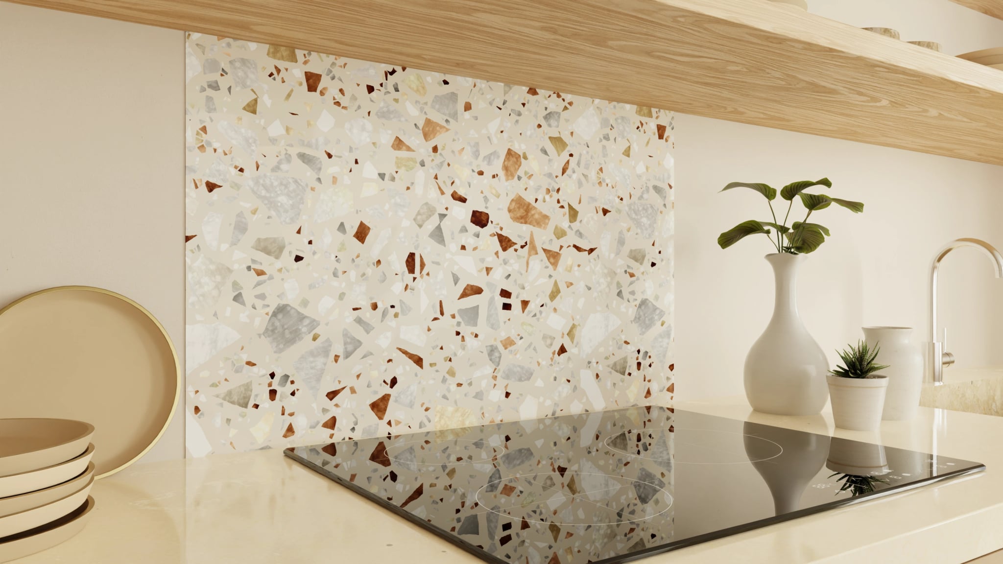 Spritzschutz - Terrazzo Naturstein – Bild 2