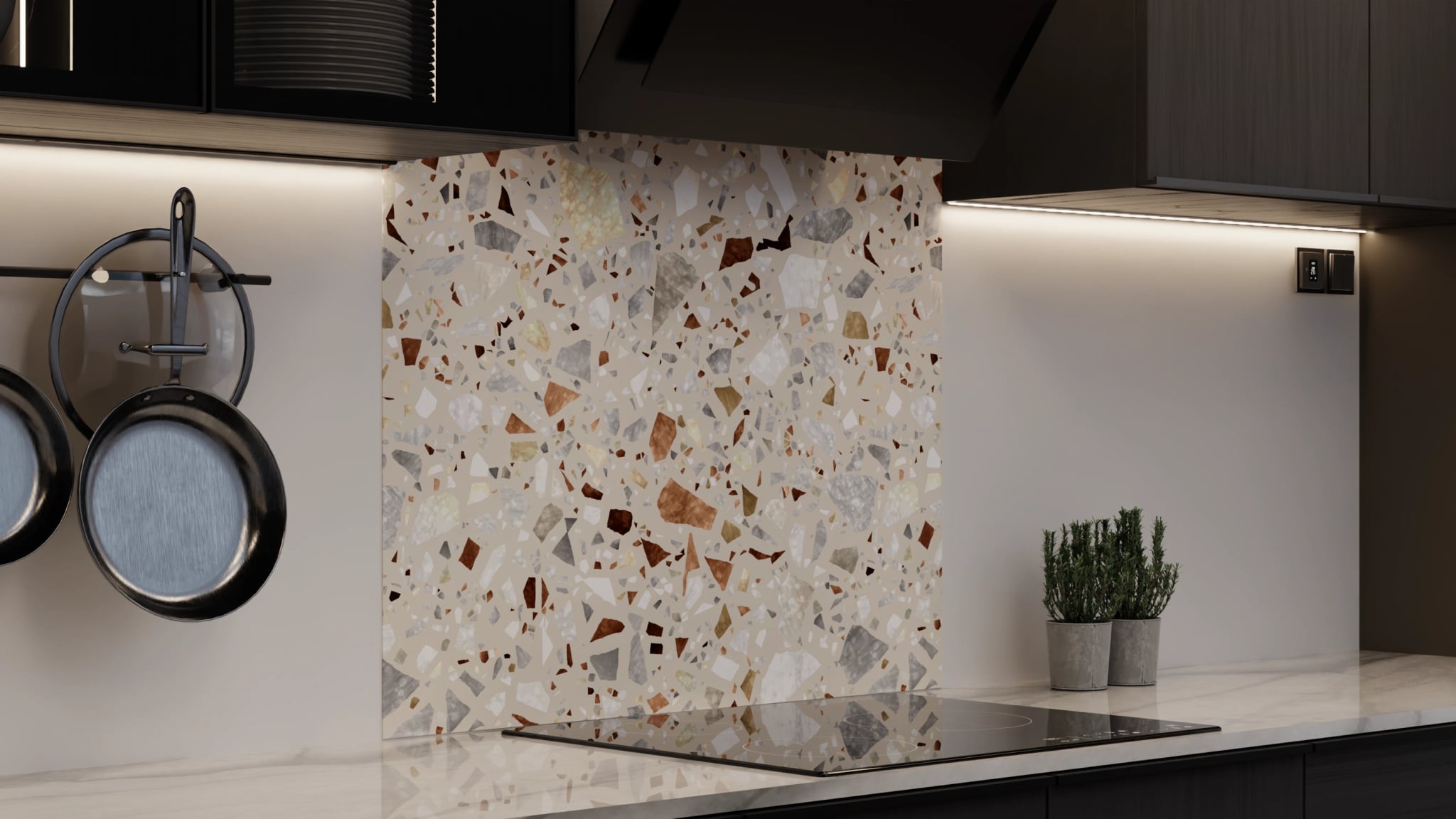 Spritzschutz - Terrazzo Naturstein – Bild 4