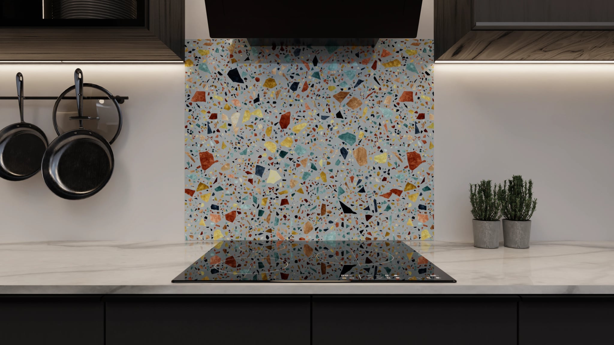 Spritzschutz - Terrazzo Konfetti Salbei – Bild 3