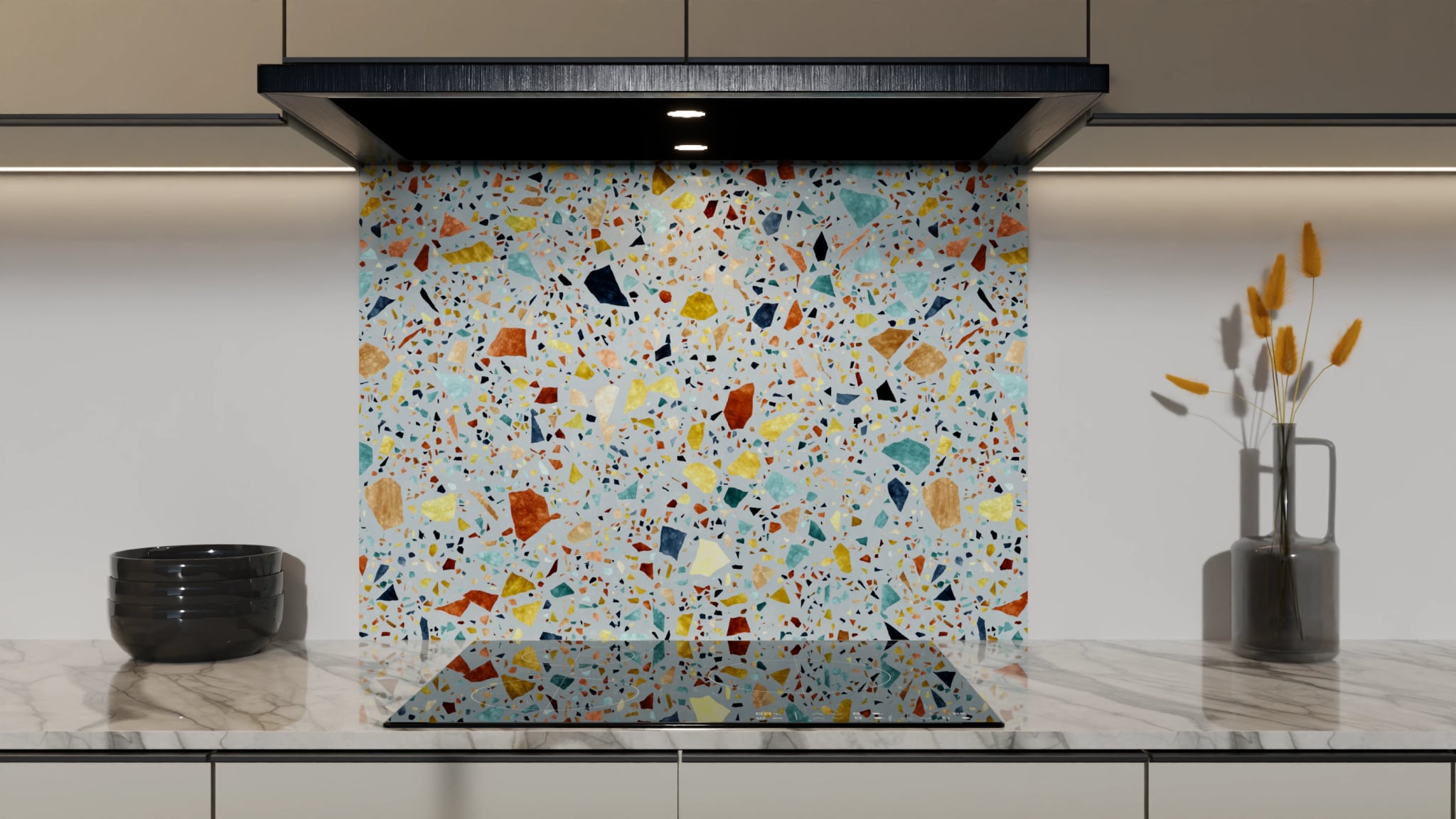 Spritzschutz - Terrazzo Konfetti Salbei – Bild 5