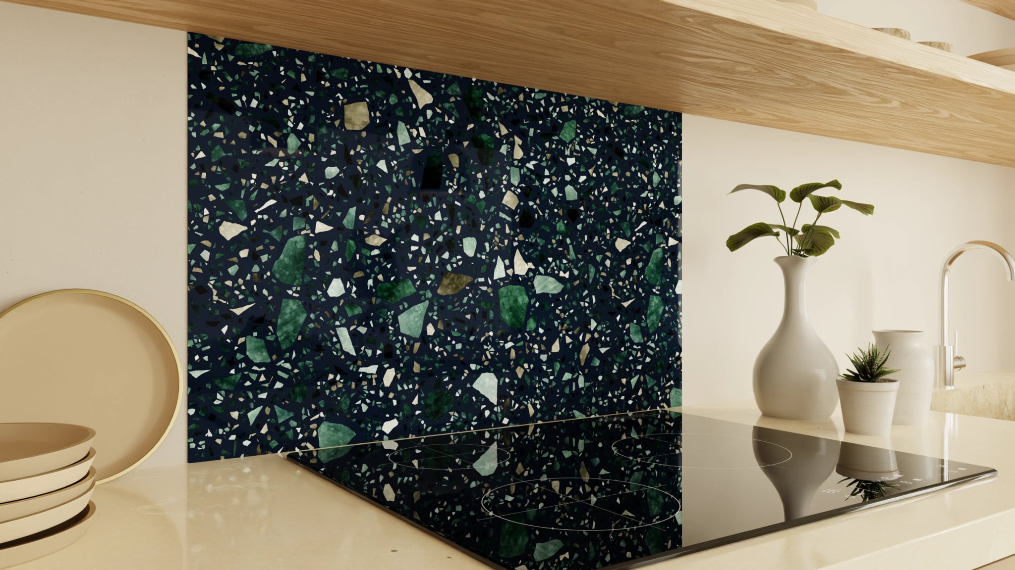 Spritzschutz - Terrazzo Nachtblau – Bild 2