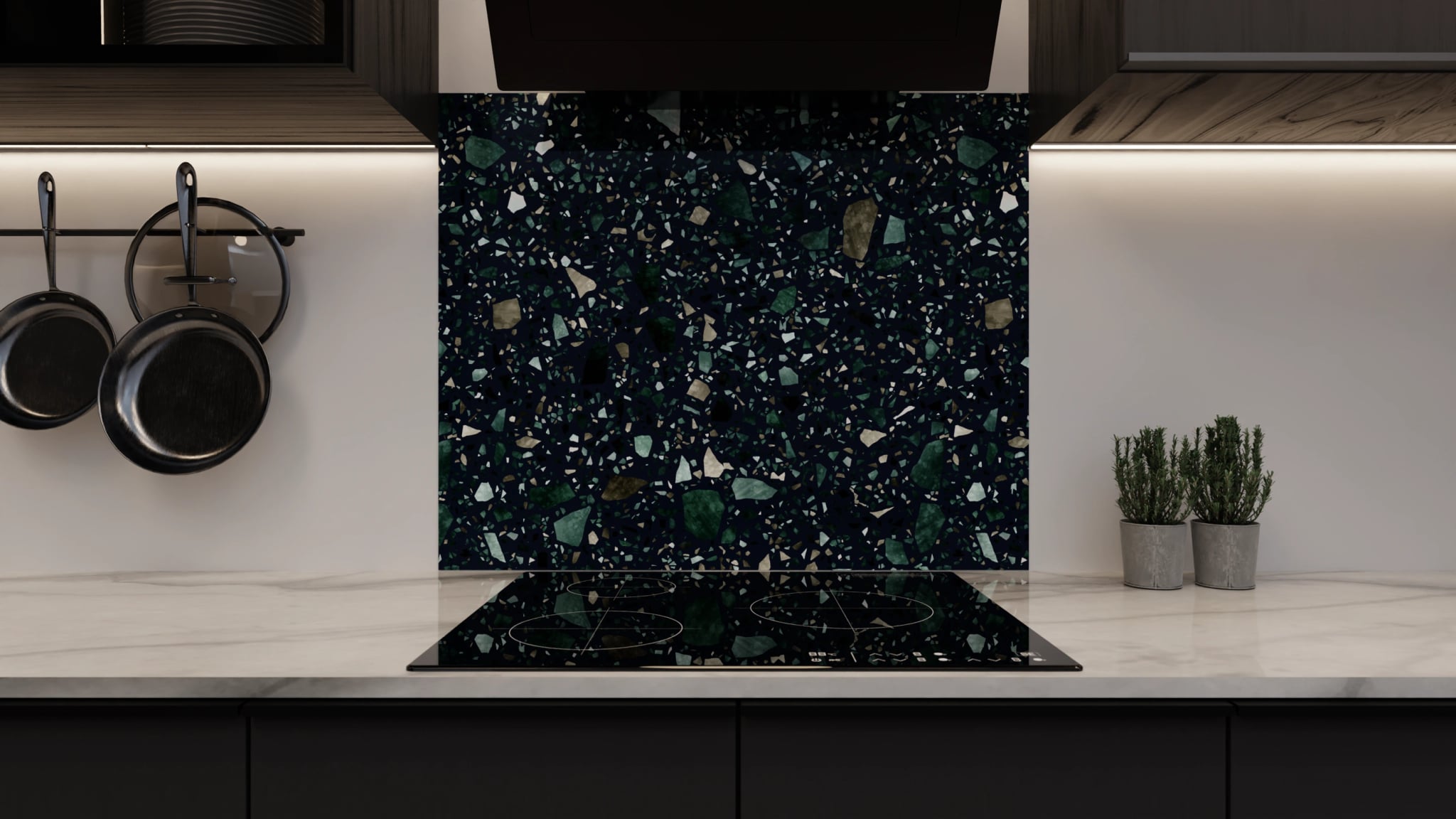 Spritzschutz - Terrazzo Nachtblau – Bild 3