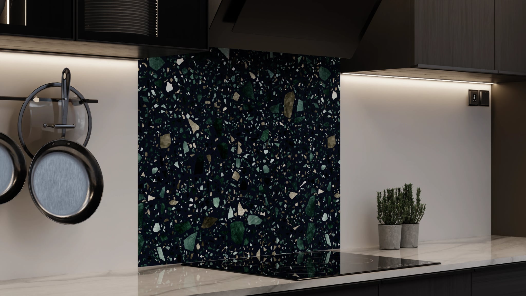 Spritzschutz - Terrazzo Nachtblau – Bild 4