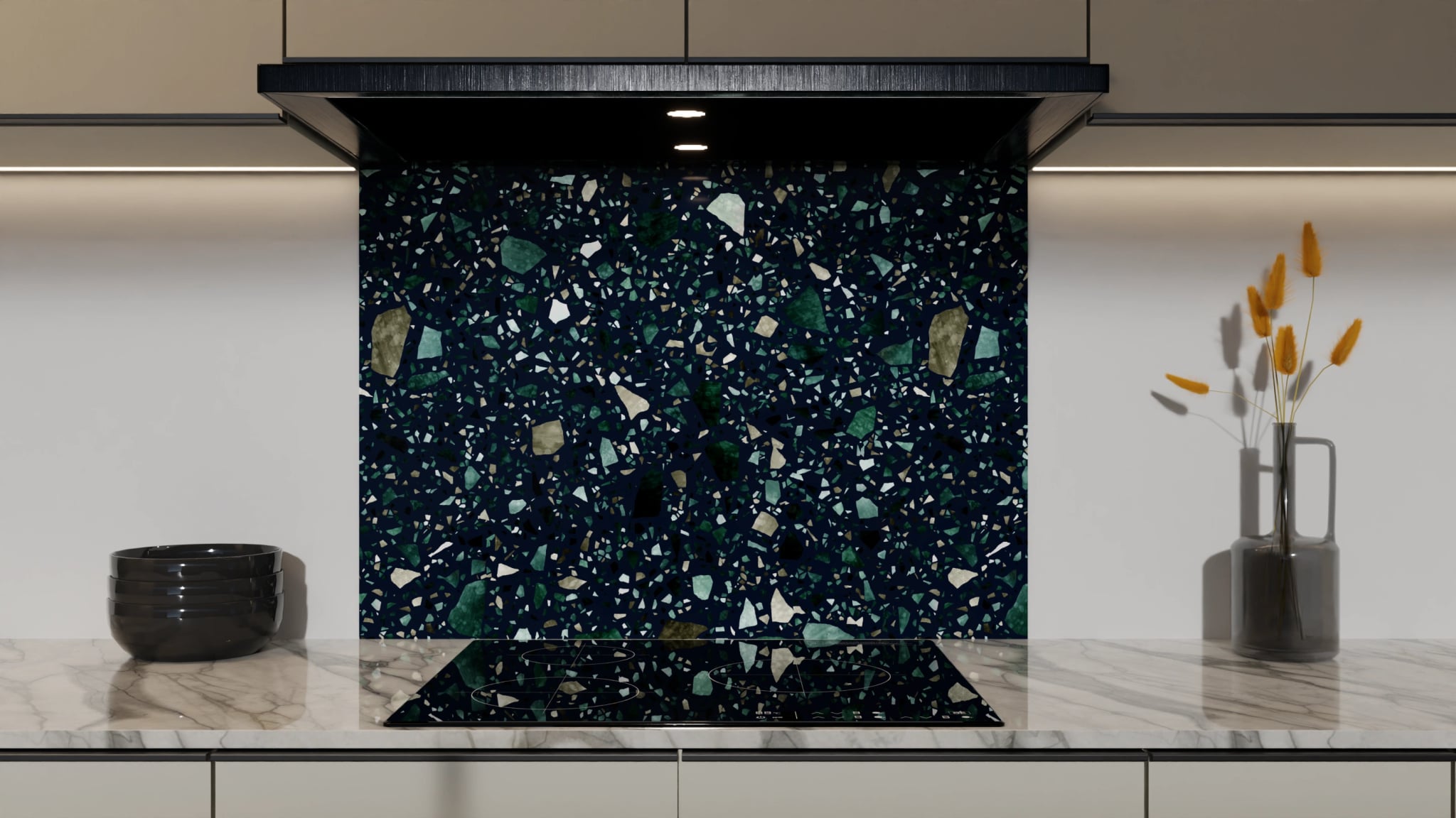 Spritzschutz - Terrazzo Nachtblau – Bild 5