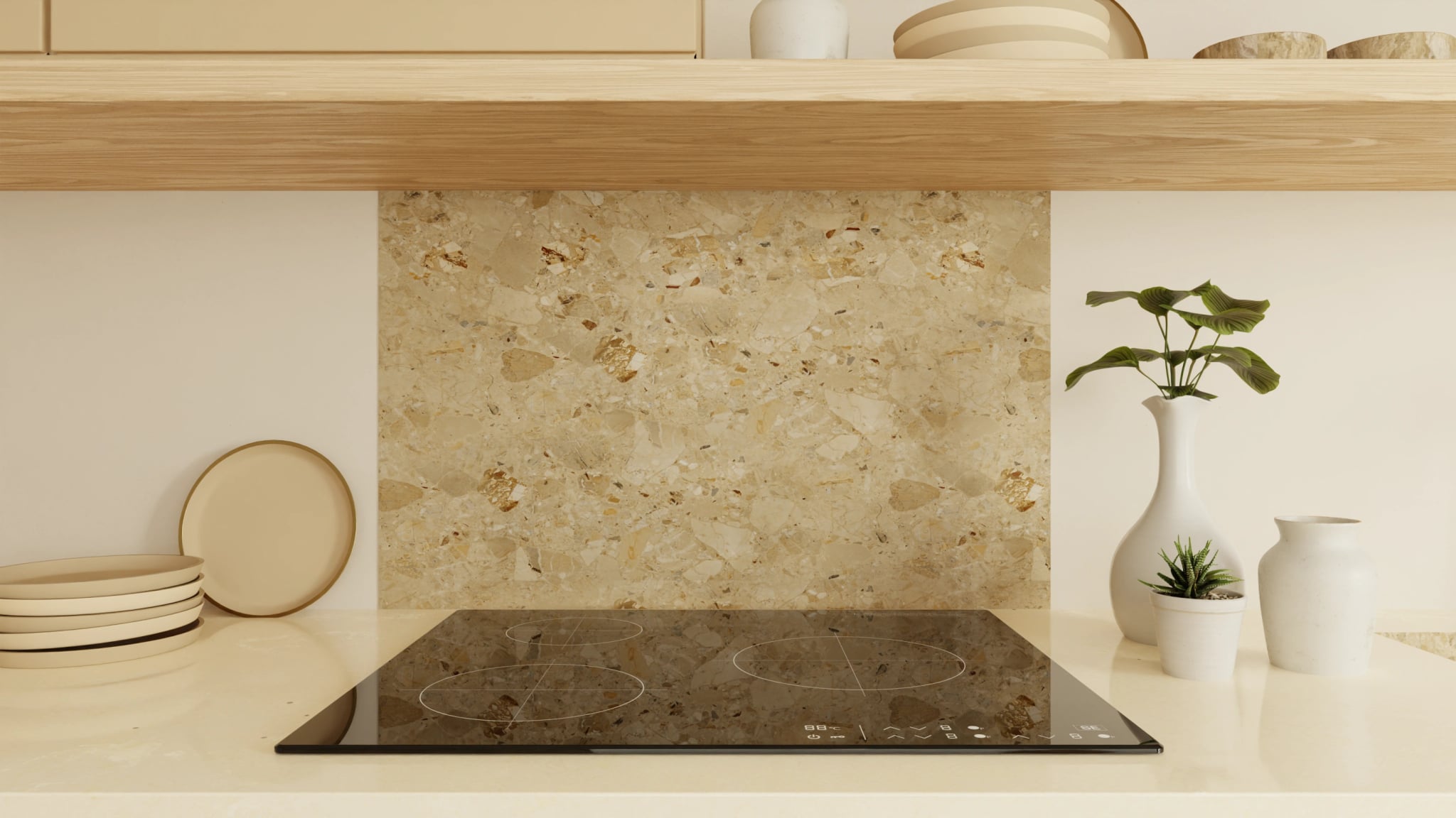 Spritzschutz - Terrazzo Sandstein – Bild 1