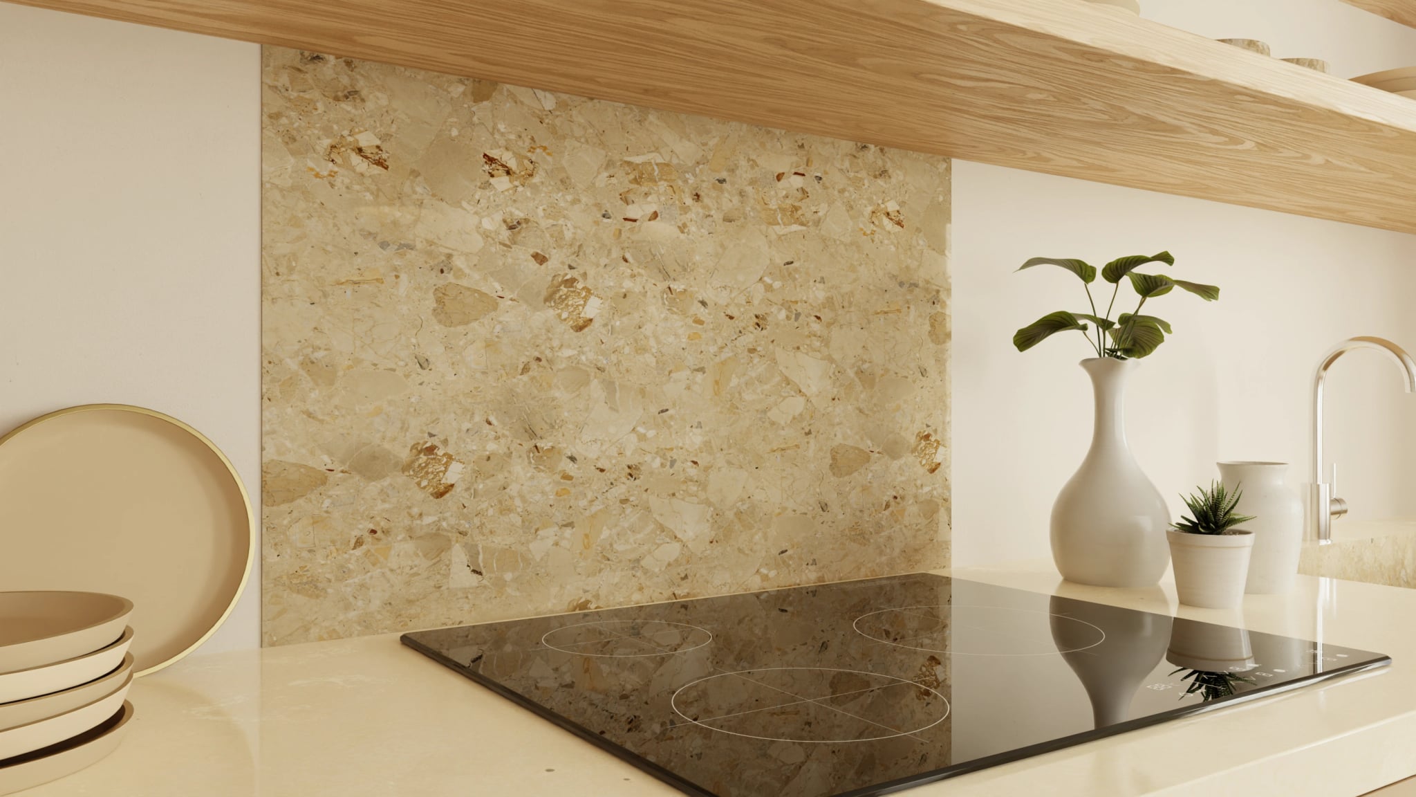 Spritzschutz - Terrazzo Sandstein – Bild 2