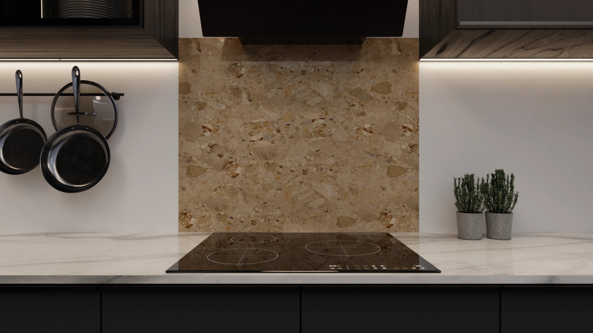 Spritzschutz - Terrazzo Sandstein – Bild 3
