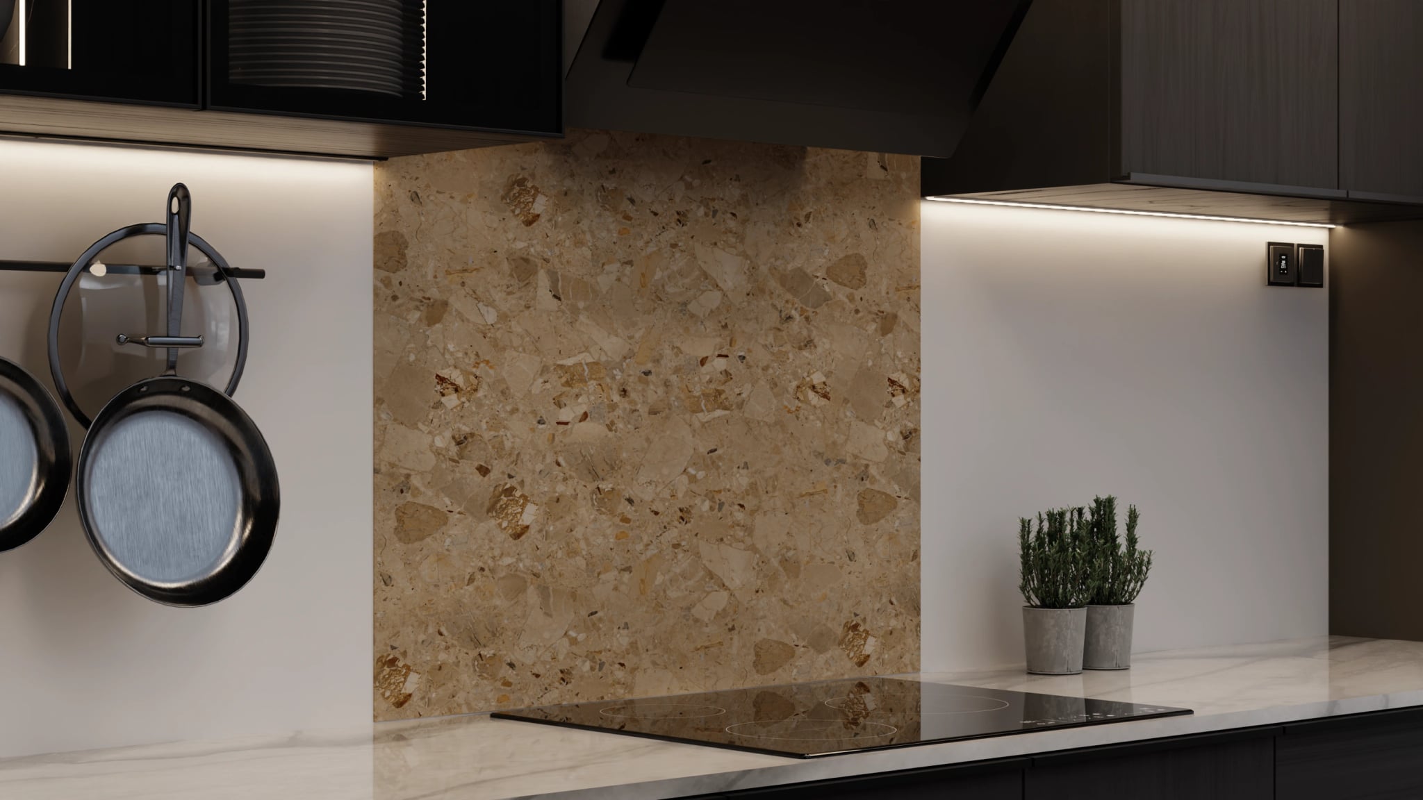 Spritzschutz - Terrazzo Sandstein – Bild 4