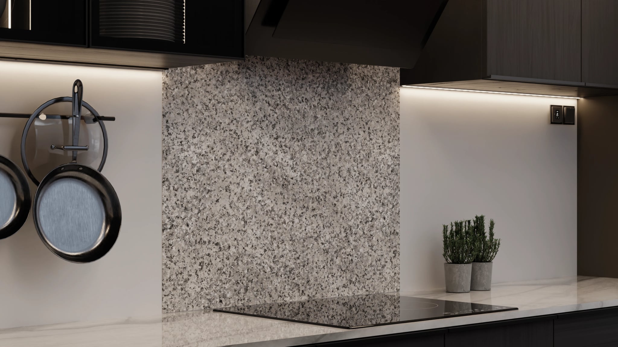 Spritzschutz - Granit Silbergrau – Bild 4