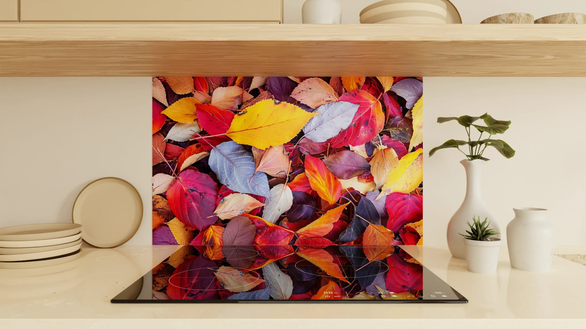 Spritzschutz - Herbstlaub Bunt