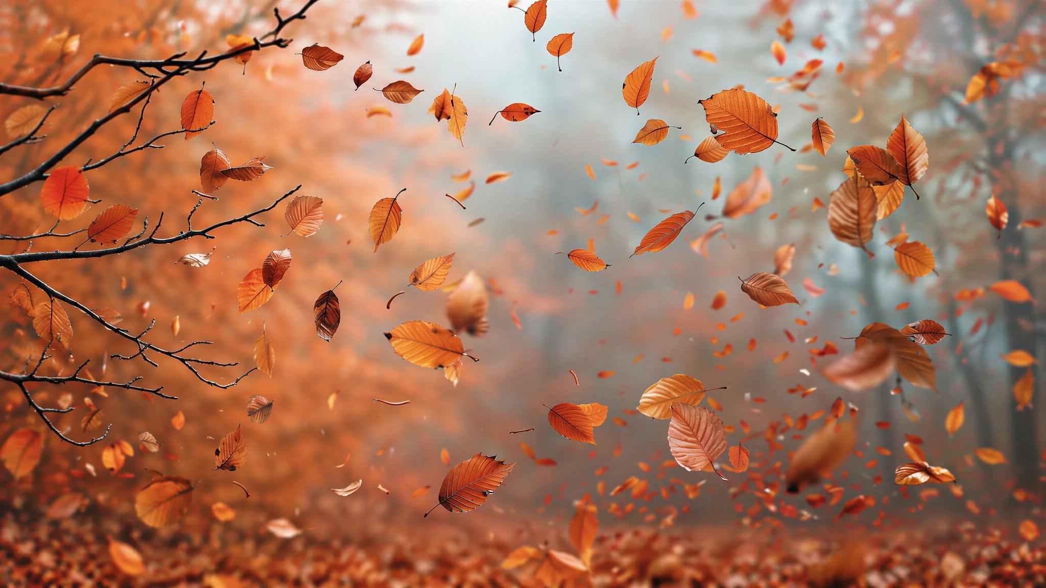 Spritzschutz - Herbstwald Laubwirbel – Bild 6