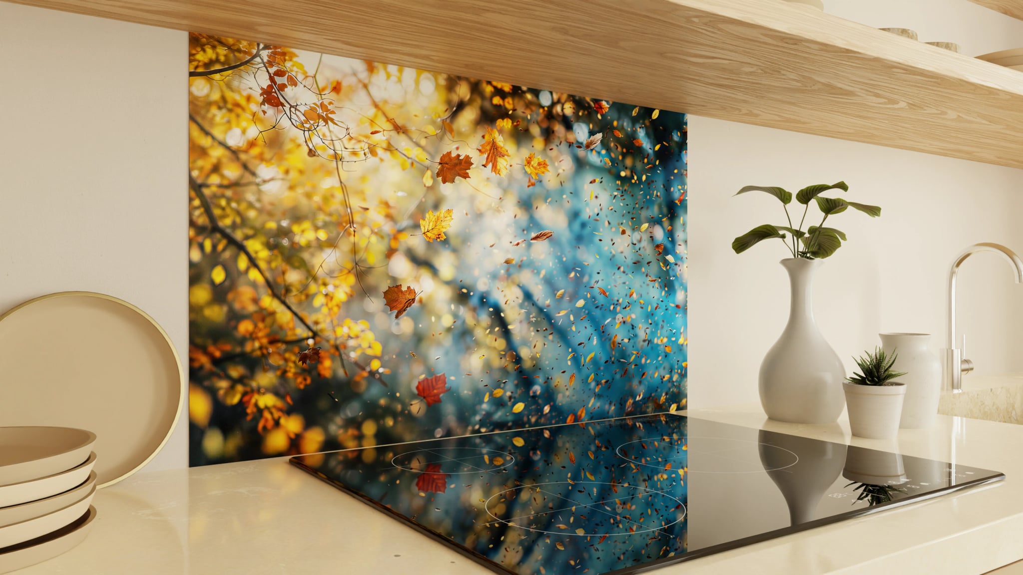 Spritzschutz - Herbstlaub Lichtspiel – Bild 2