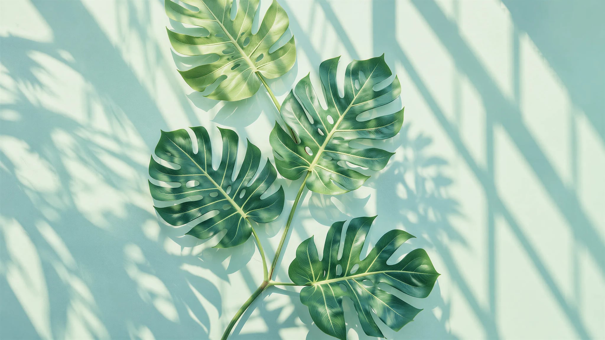 Spritzschutz - Monstera Schattenspiel Mint – Bild 6