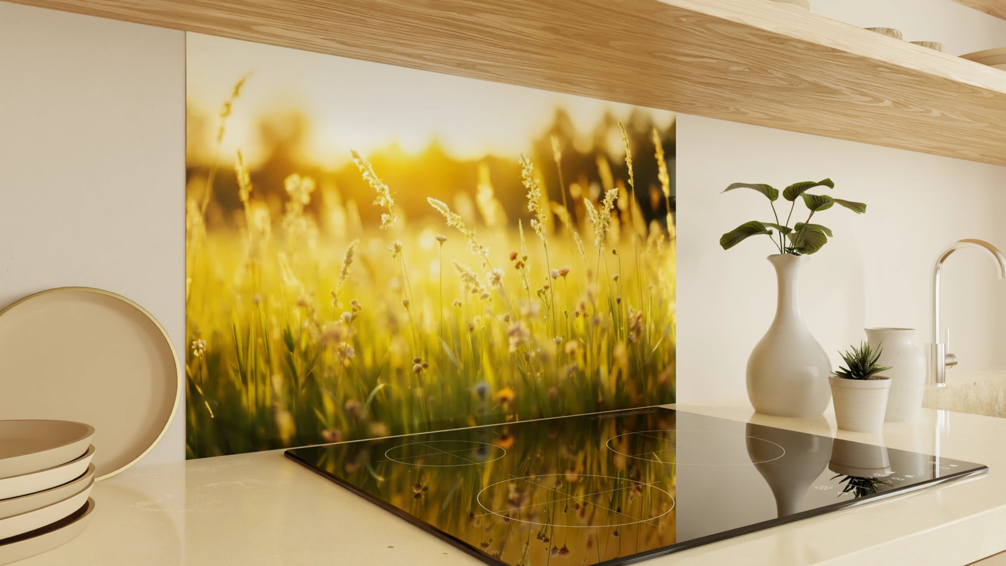 Spritzschutz - Wiesengras Goldstunde – Bild 2