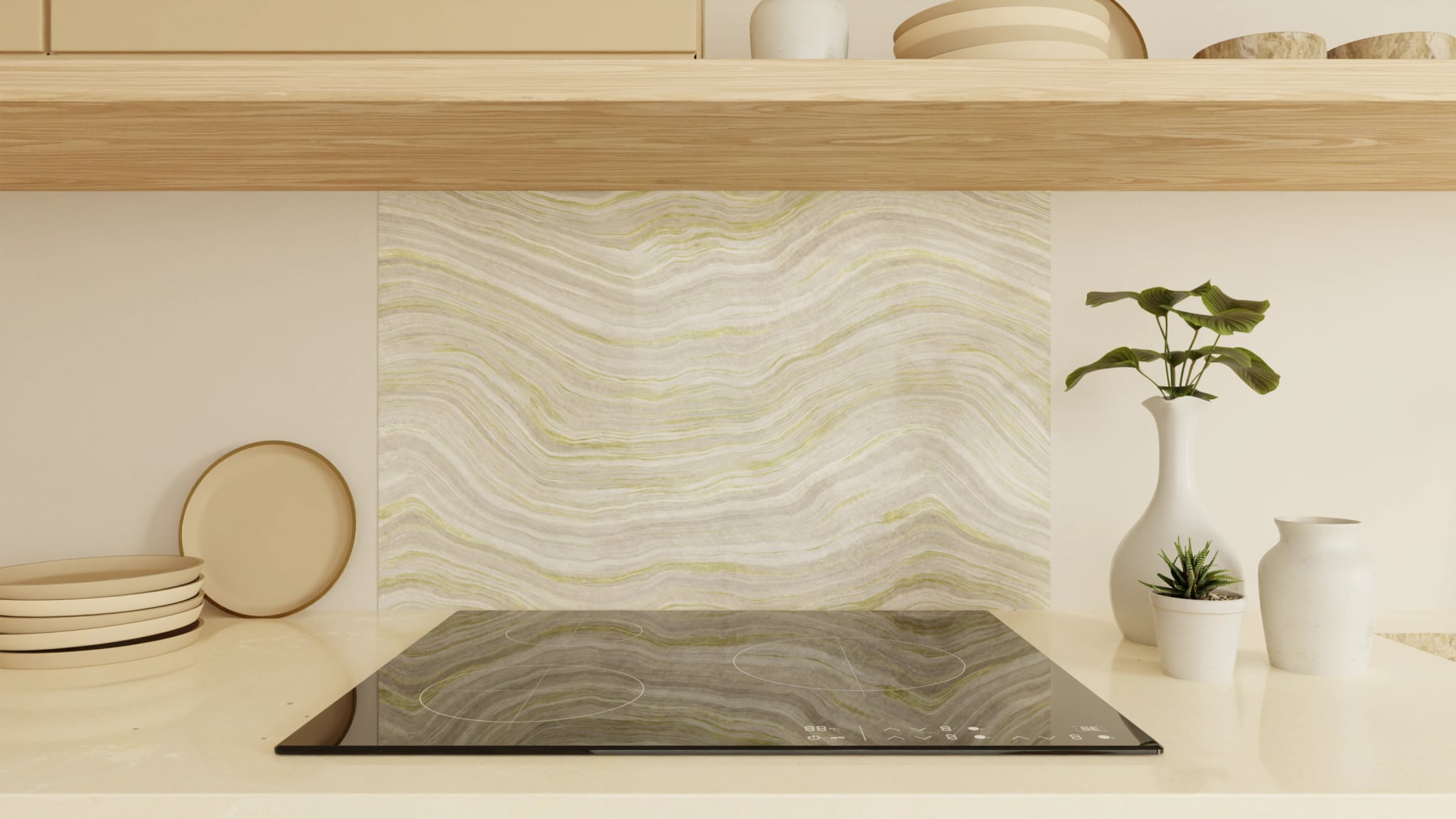 Spritzschutz - Onyx Creme-Olivgrün – Bild 1
