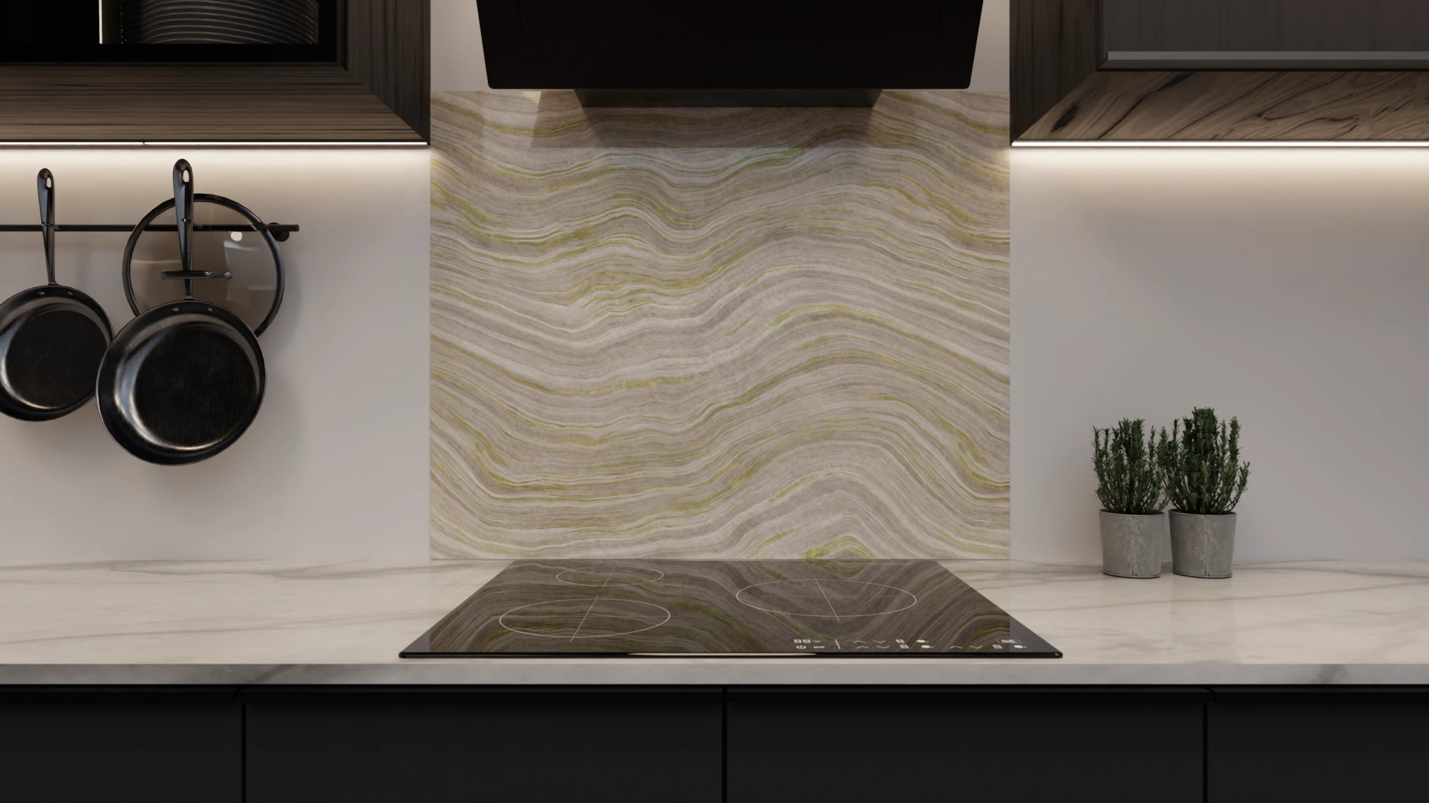 Spritzschutz - Onyx Creme-Olivgrün – Bild 3