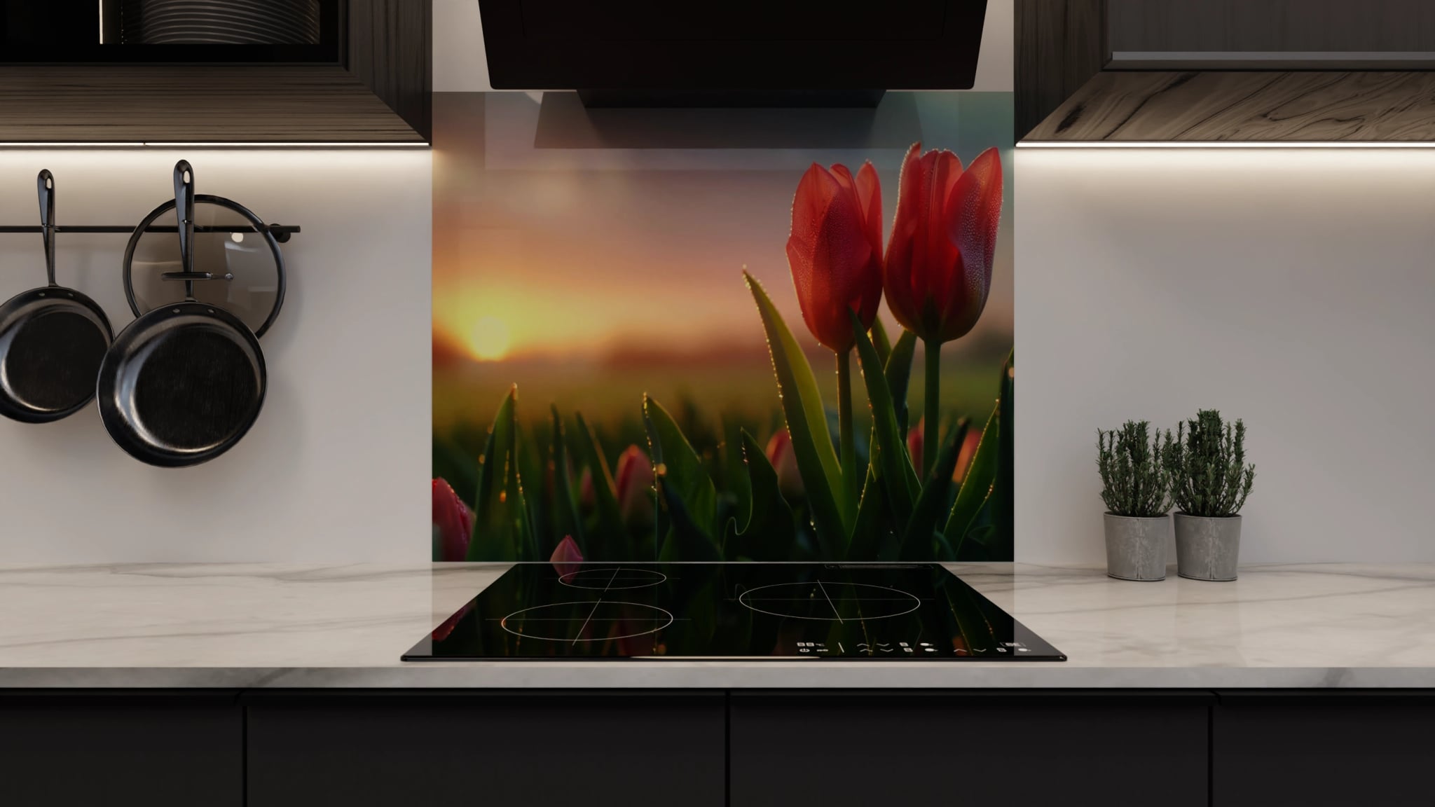 Spritzschutz - Tulpen Rot Morgenrot – Bild 3