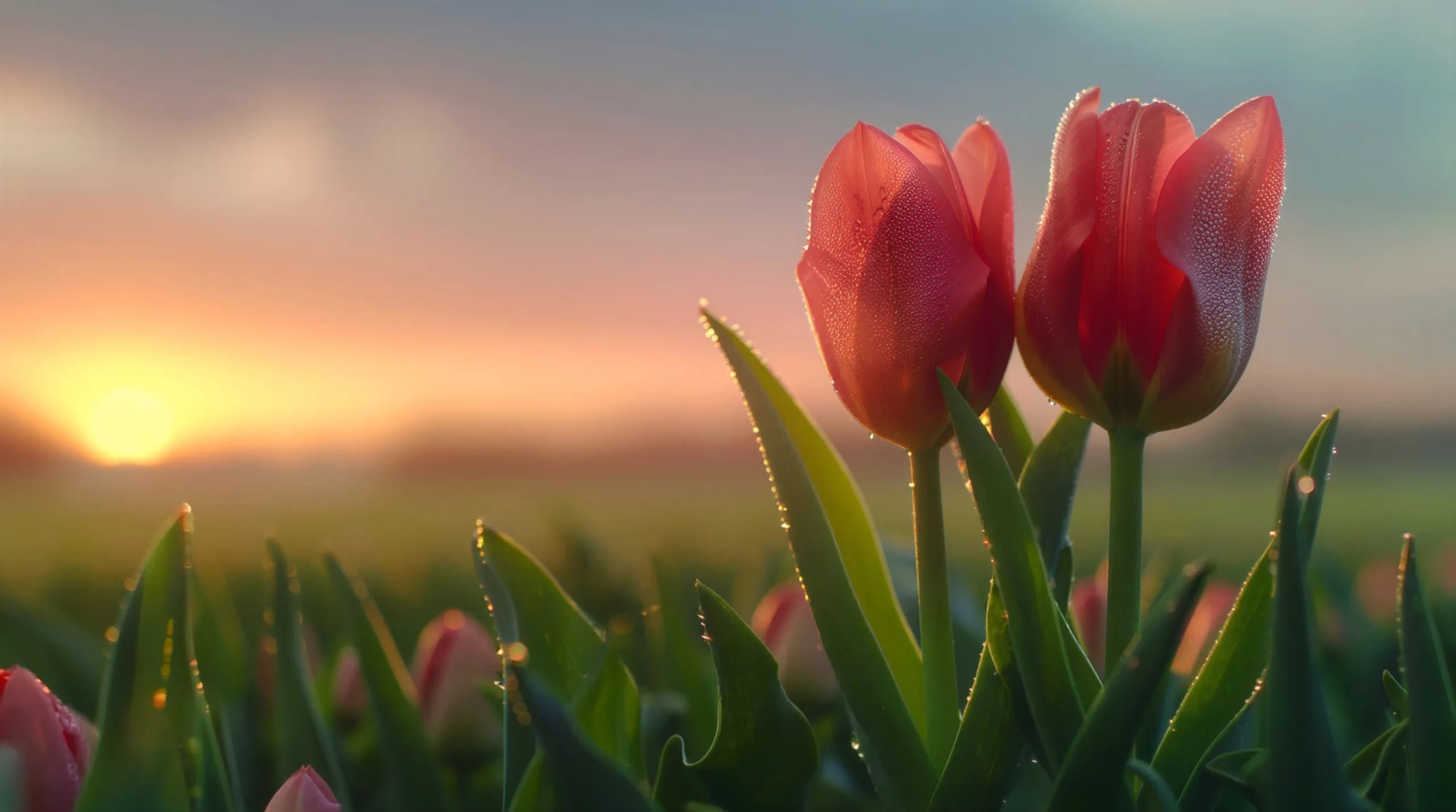 Spritzschutz - Tulpen Rot Morgenrot – Bild 6